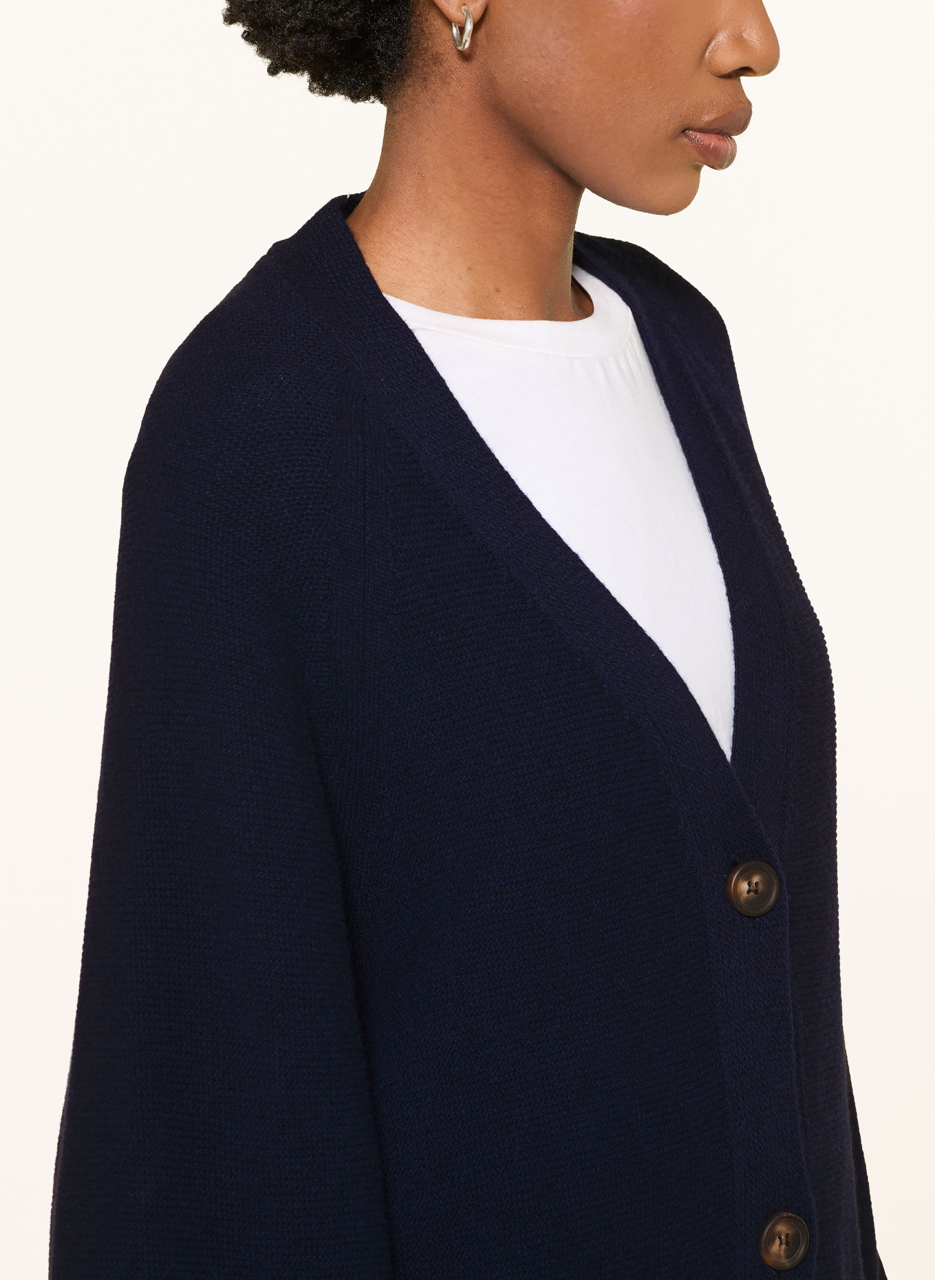SoSUE Gebreide jas ANTONIA van merinowol: DONKERBLAUW