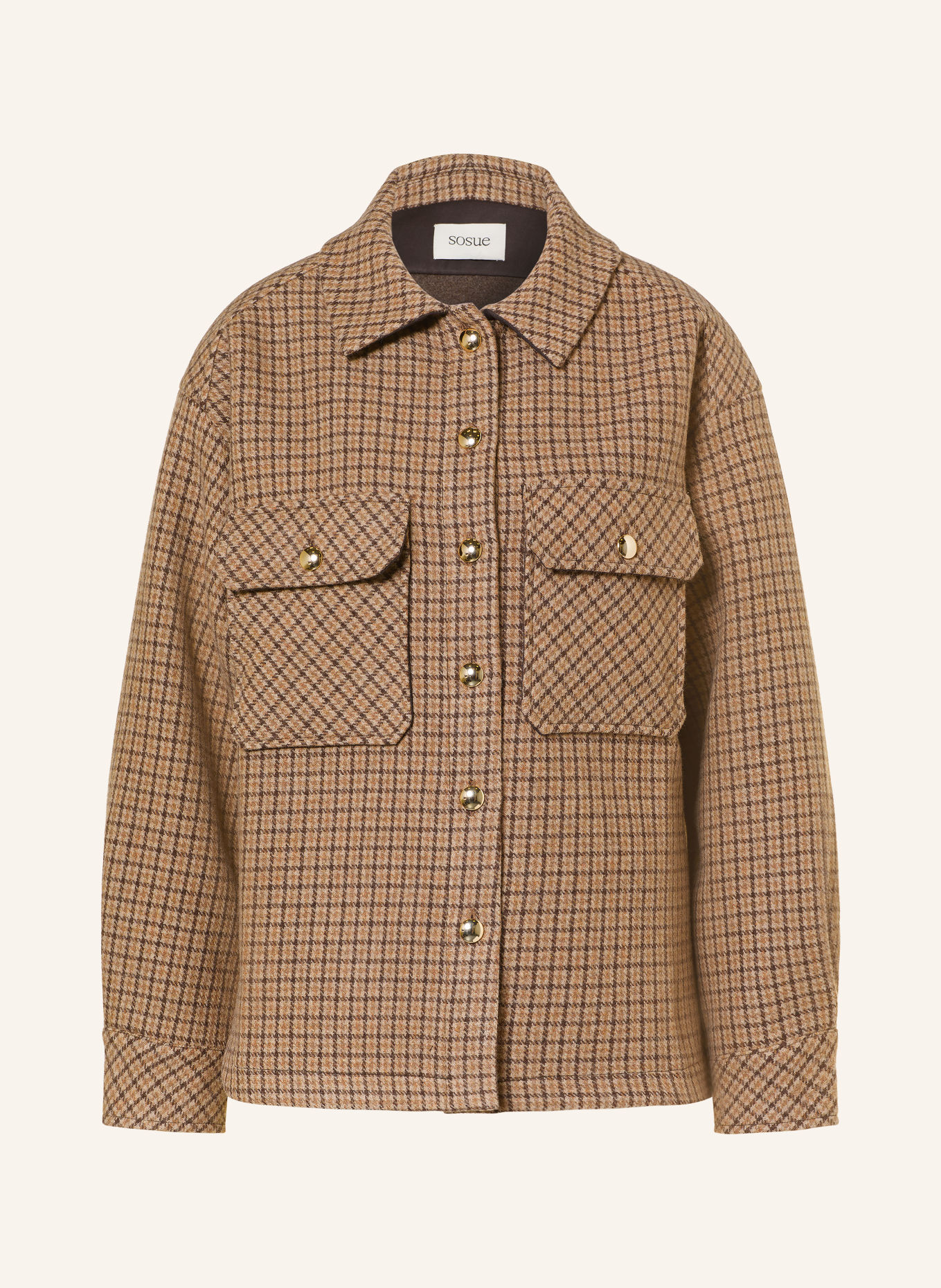 SoSUE CAITLIN Overshirt: CAMEL / BROWN / BEIGE