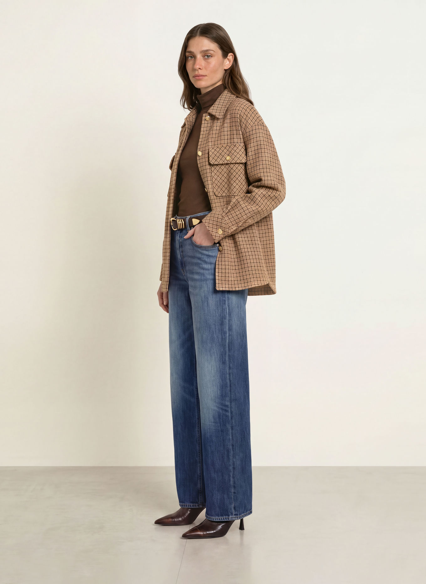 SoSUE CAITLIN Overshirt: CAMEL / BROWN / BEIGE