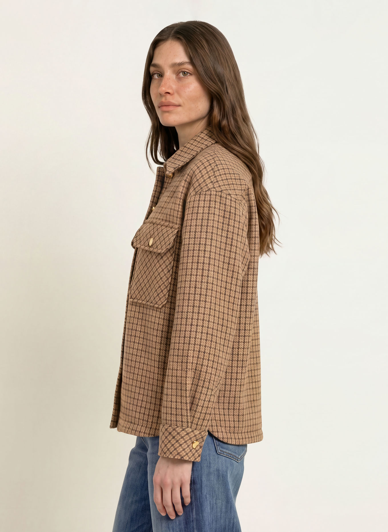 SoSUE CAITLIN Overshirt: CAMEL / BROWN / BEIGE