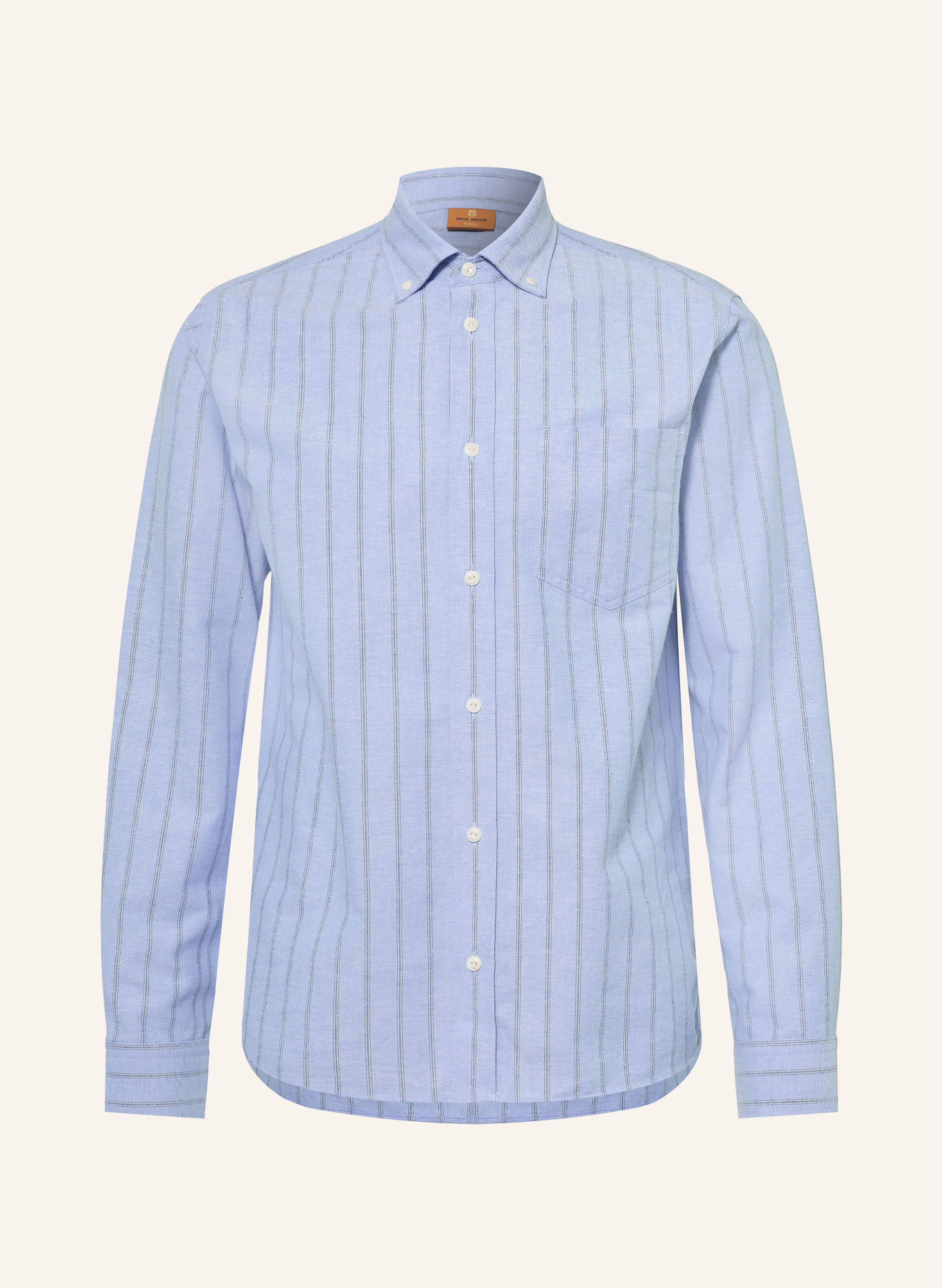 MOS MOSH Gallery Hemd MMGMARCO Comfort Fit: HELLBLAU / DUNKELGRAU