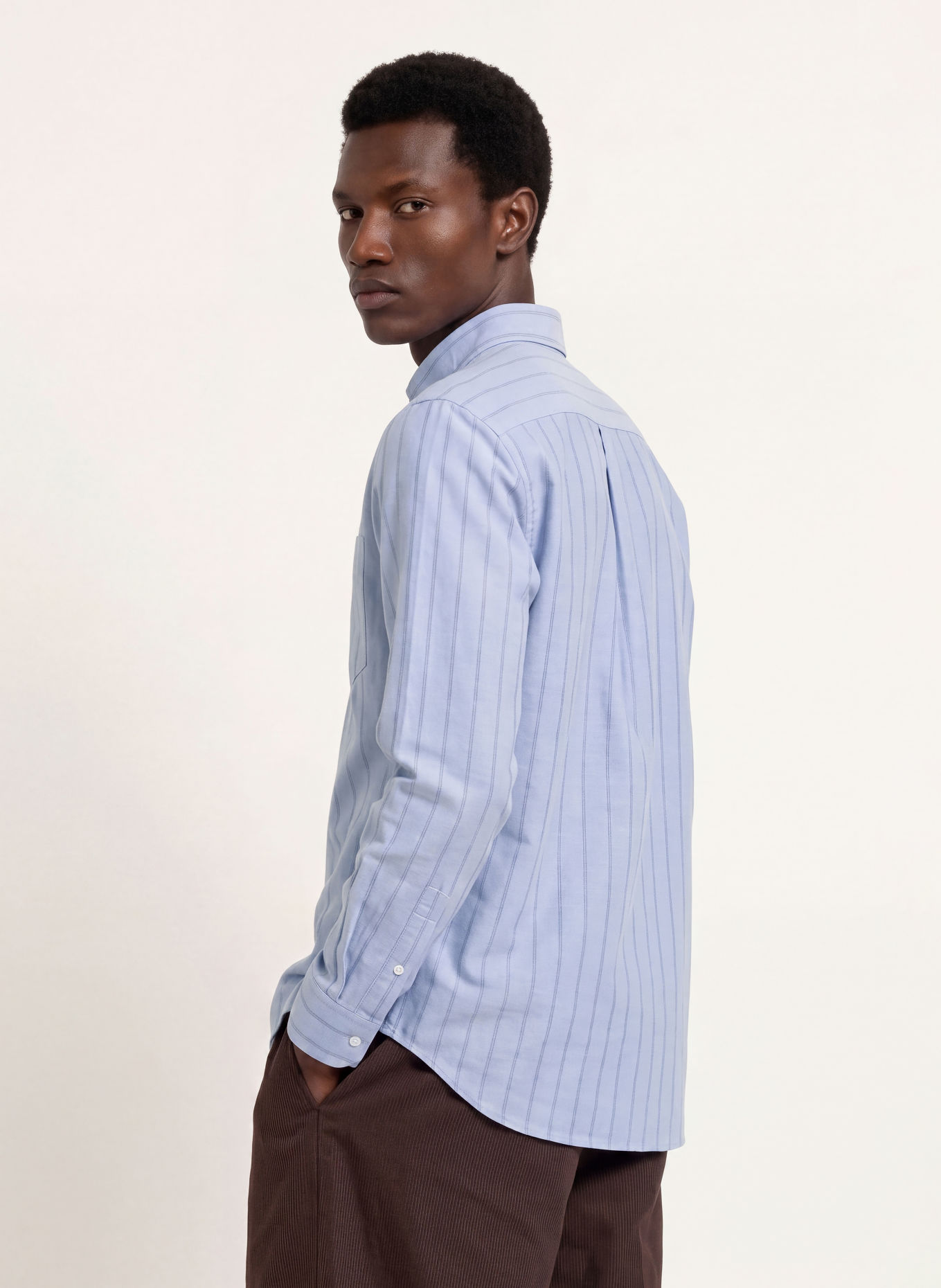 MOS MOSH Gallery Hemd MMGMARCO Comfort Fit: HELLBLAU / DUNKELGRAU