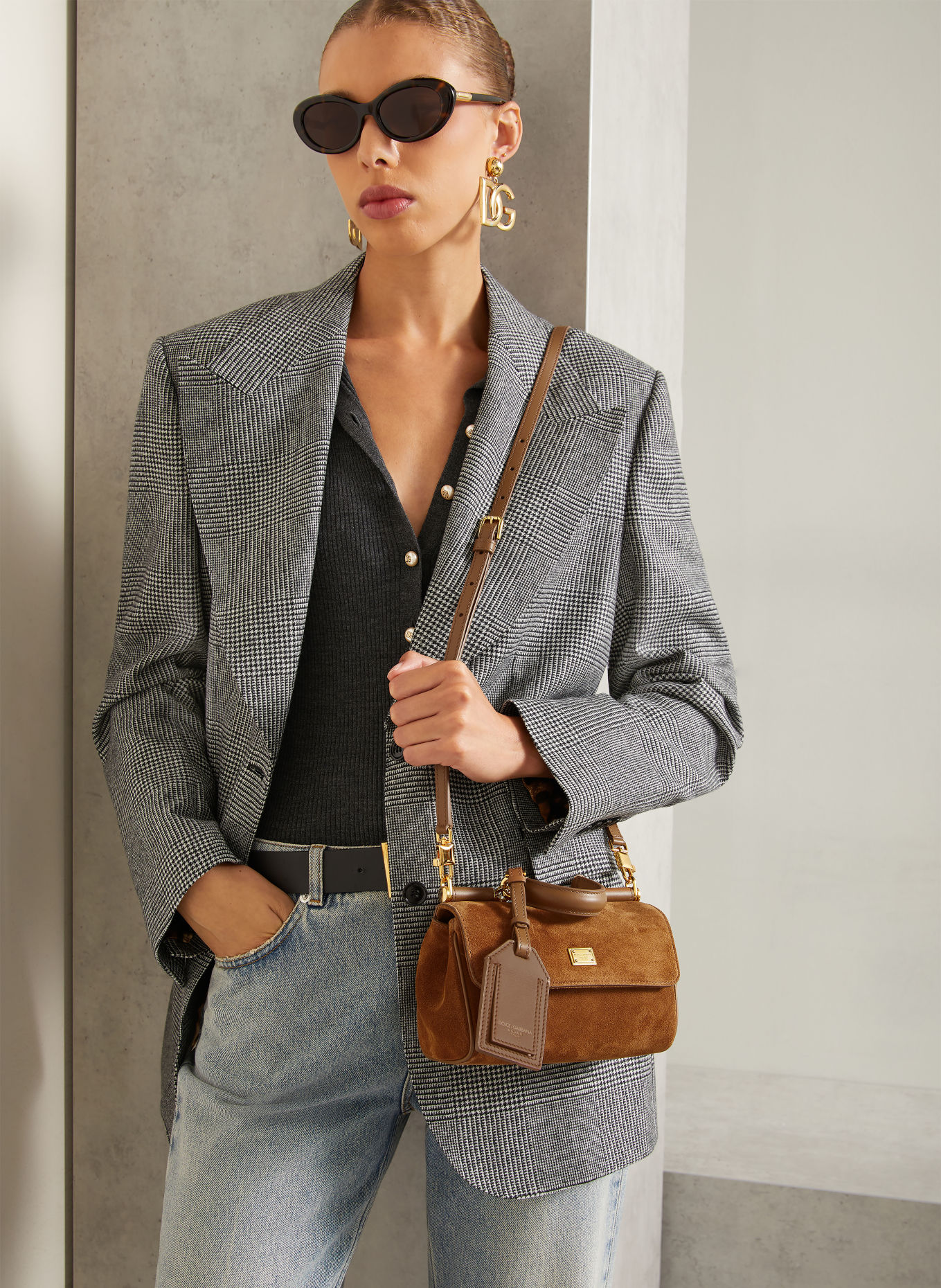 DOLCE & GABBANA Handtasche MY SICILY MINI: COGNAC / GOLD