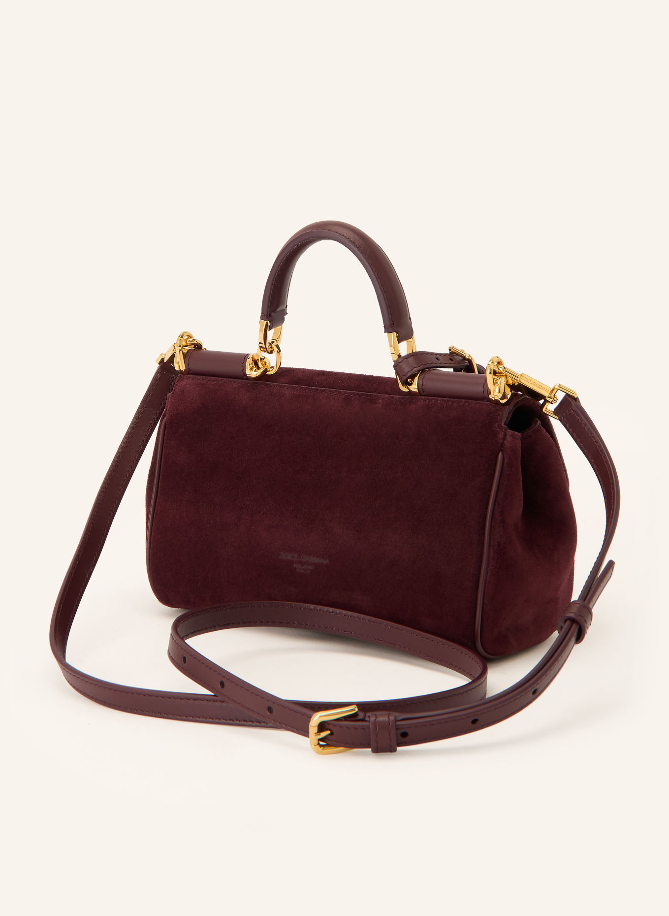 DOLCE & GABBANA MY SICILY MINI Handbag: DARK RED / GOLD