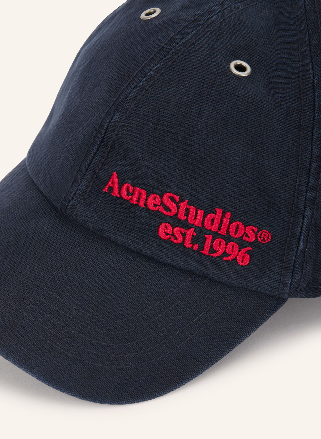 Acne Studios Czapka z daszkiem: GRANATOWY / CZERWONY
