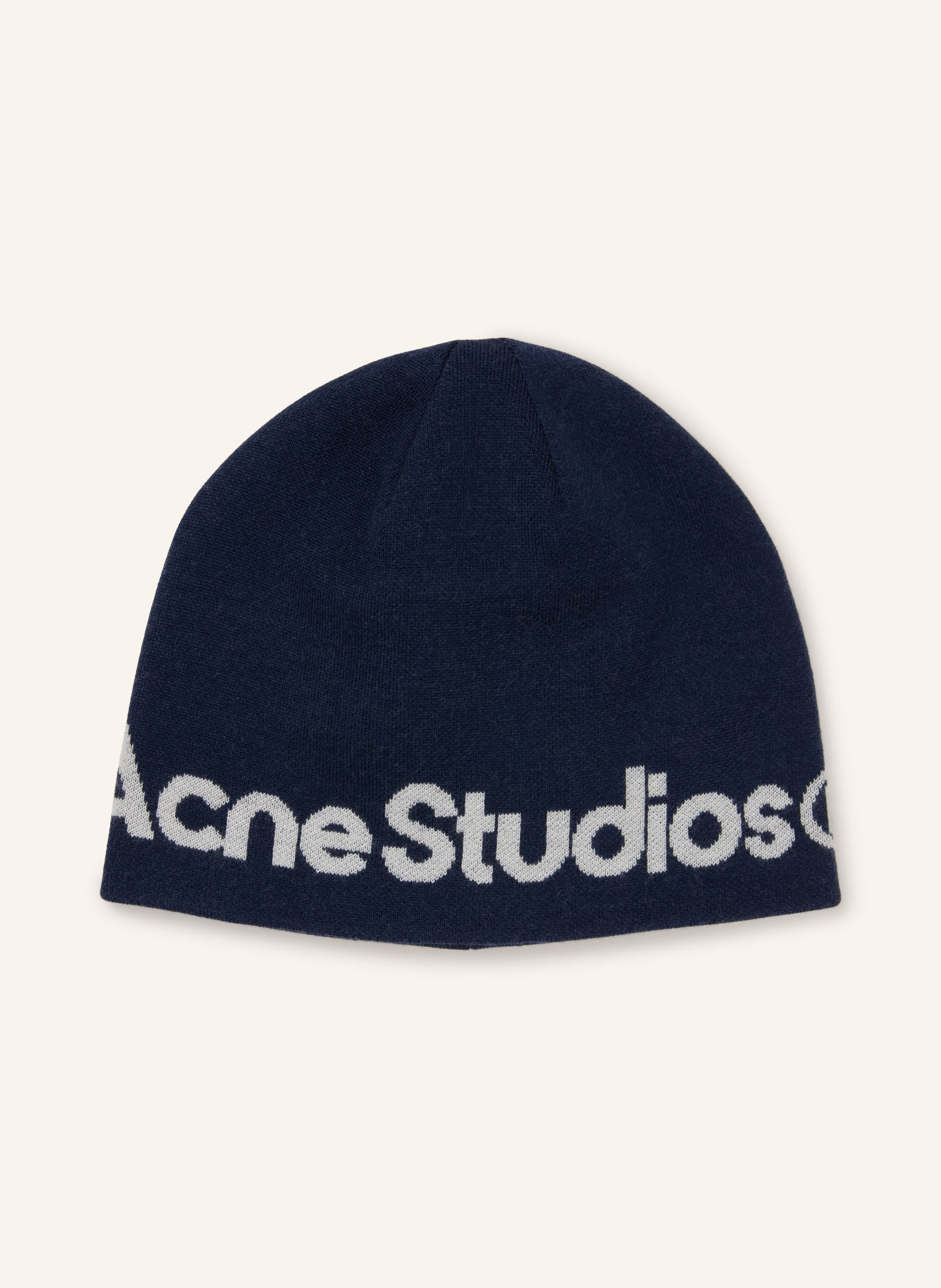 Acne Studios Mütze: DUNKELBLAU / WEISS