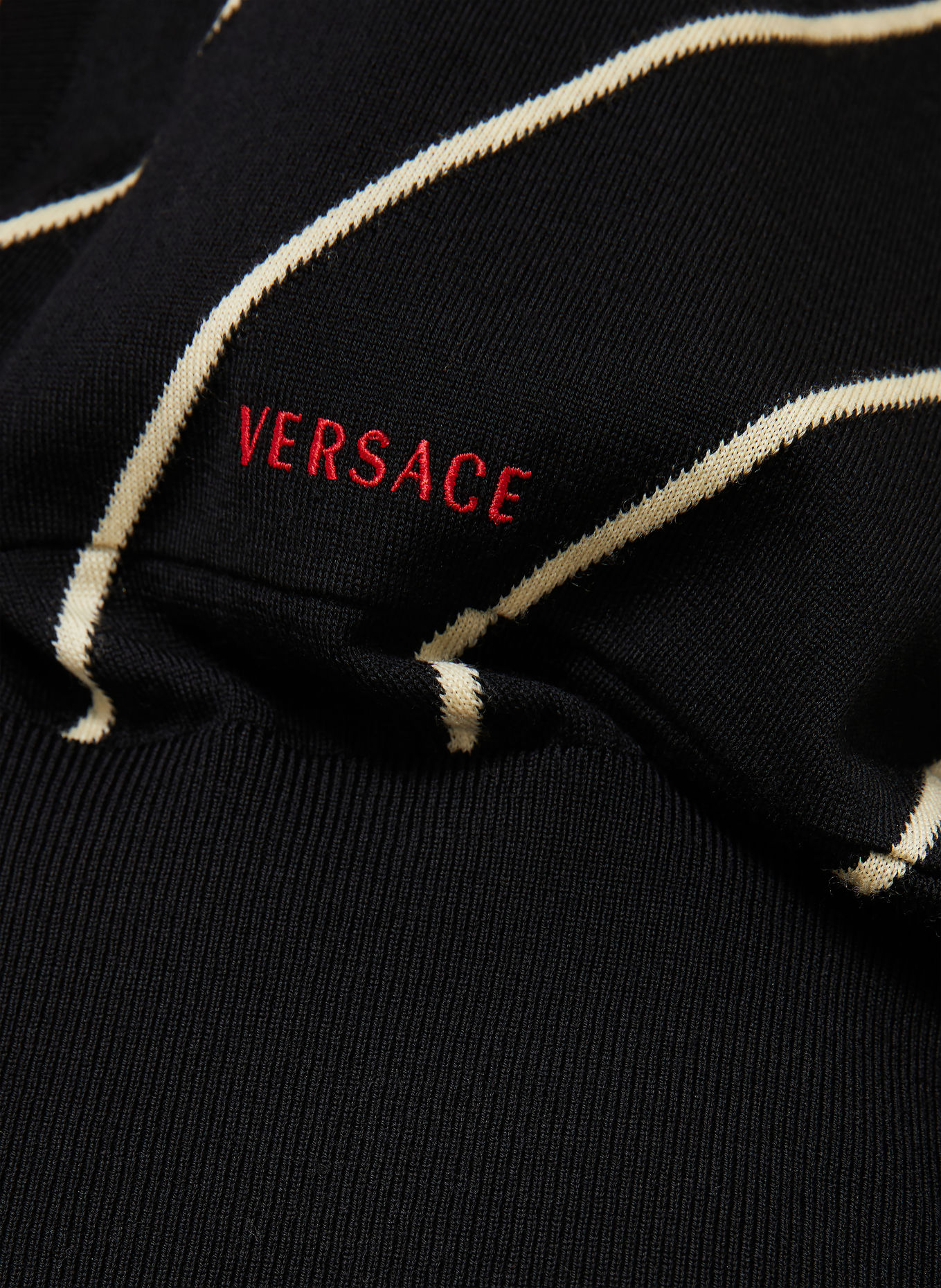 VERSACE Kardigan: CZARNY / BIAŁY