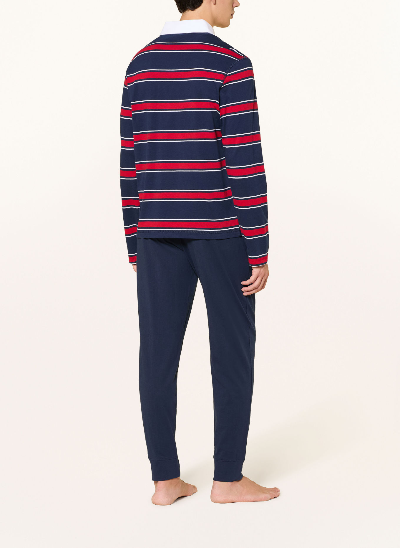 TOMMY HILFIGER Piżama: CIEMNOCZERWONY / GRANATOWY / BIAŁY