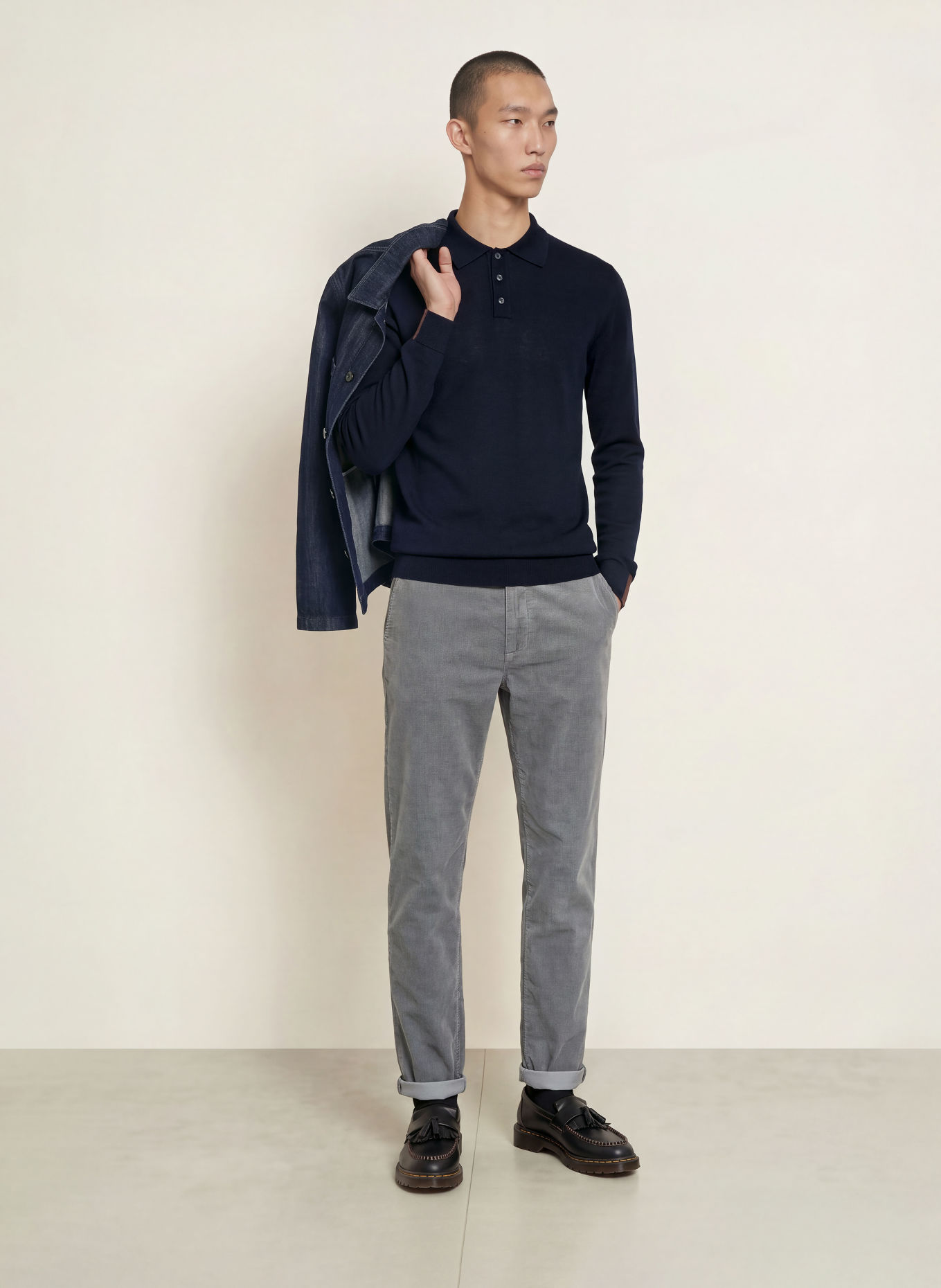 MOS MOSH Gallery MMGHUNT Cord Pants, Regular Fit: GRAY