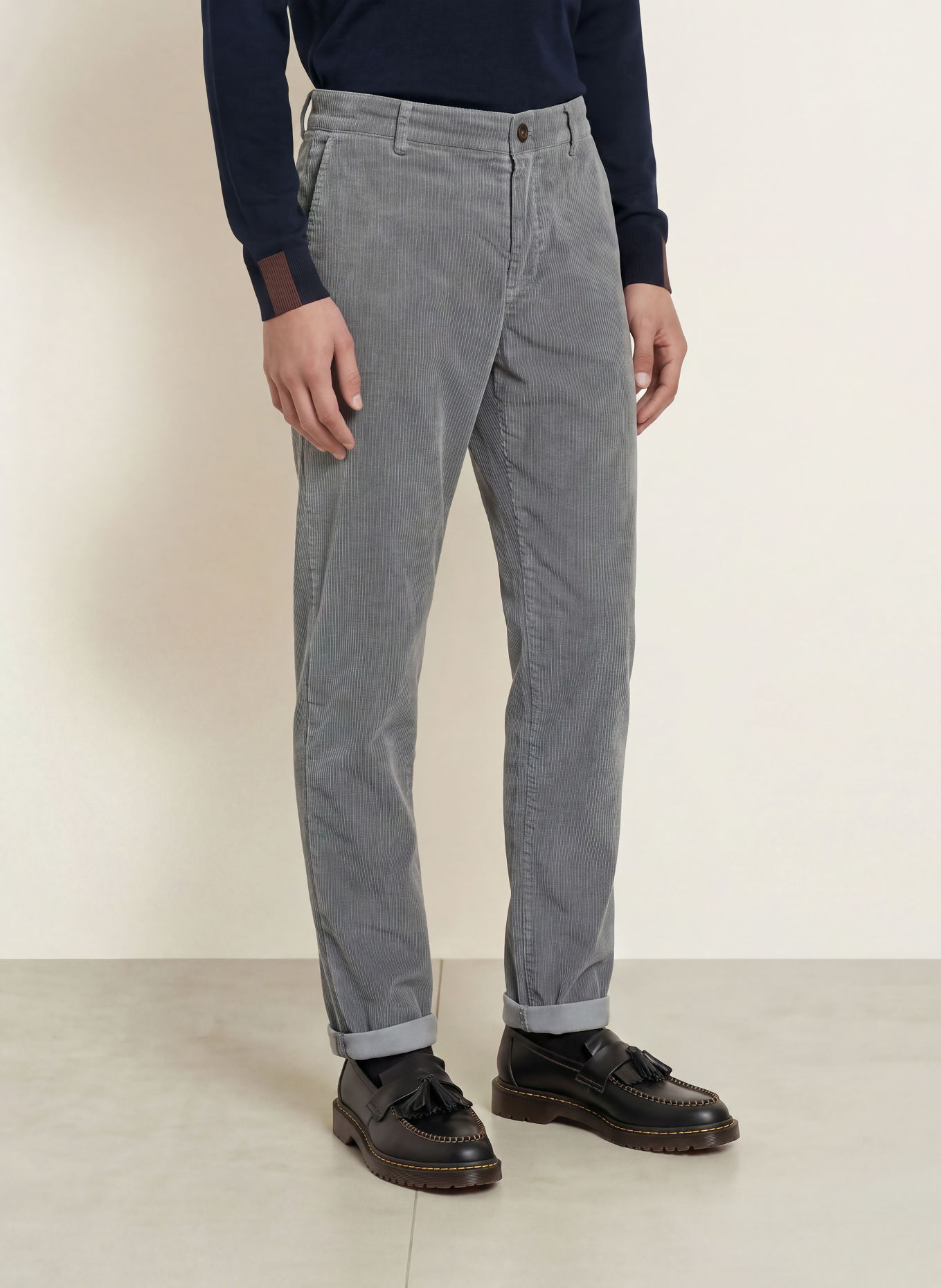MOS MOSH Gallery MMGHUNT Cord Pants, Regular Fit: GRAY