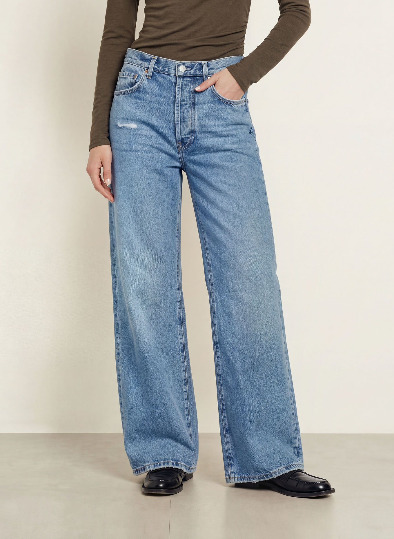 Rails Jean wide leg BELMONT: 8539 AUTHENTIC STONE