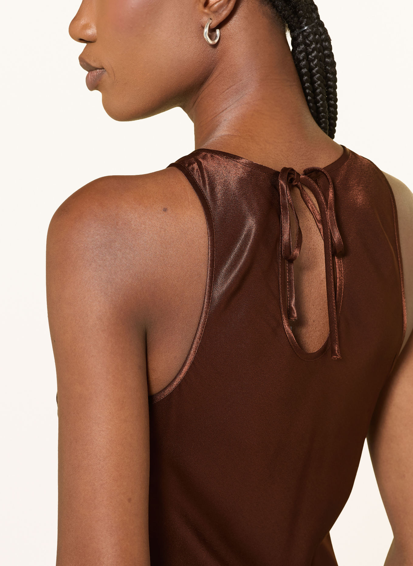Rails SOLENE Satin Dress: BROWN
