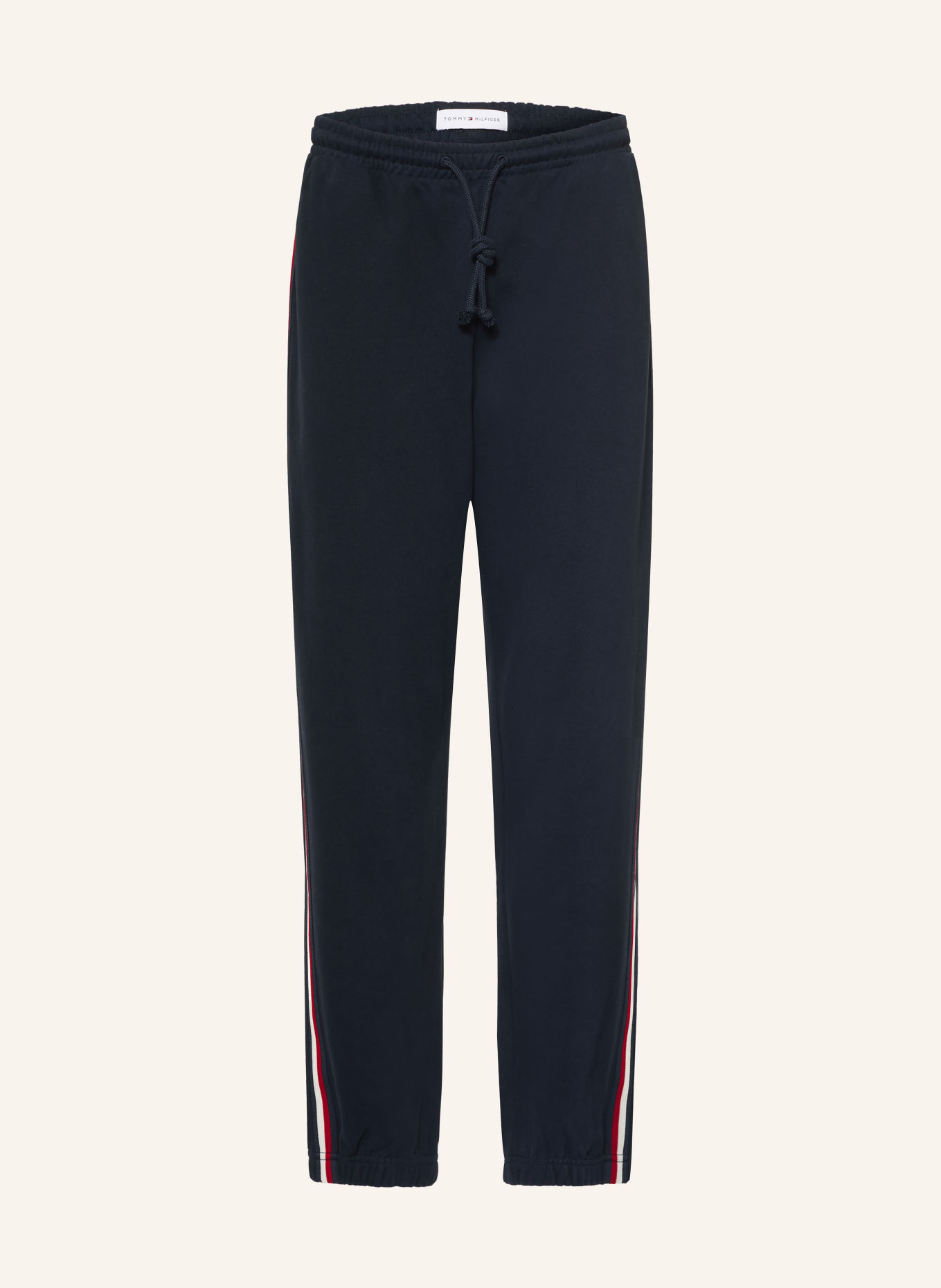 TOMMY HILFIGER Loungewear-joggingbyxor: MÖRKBLÅ / RÖD / VIT