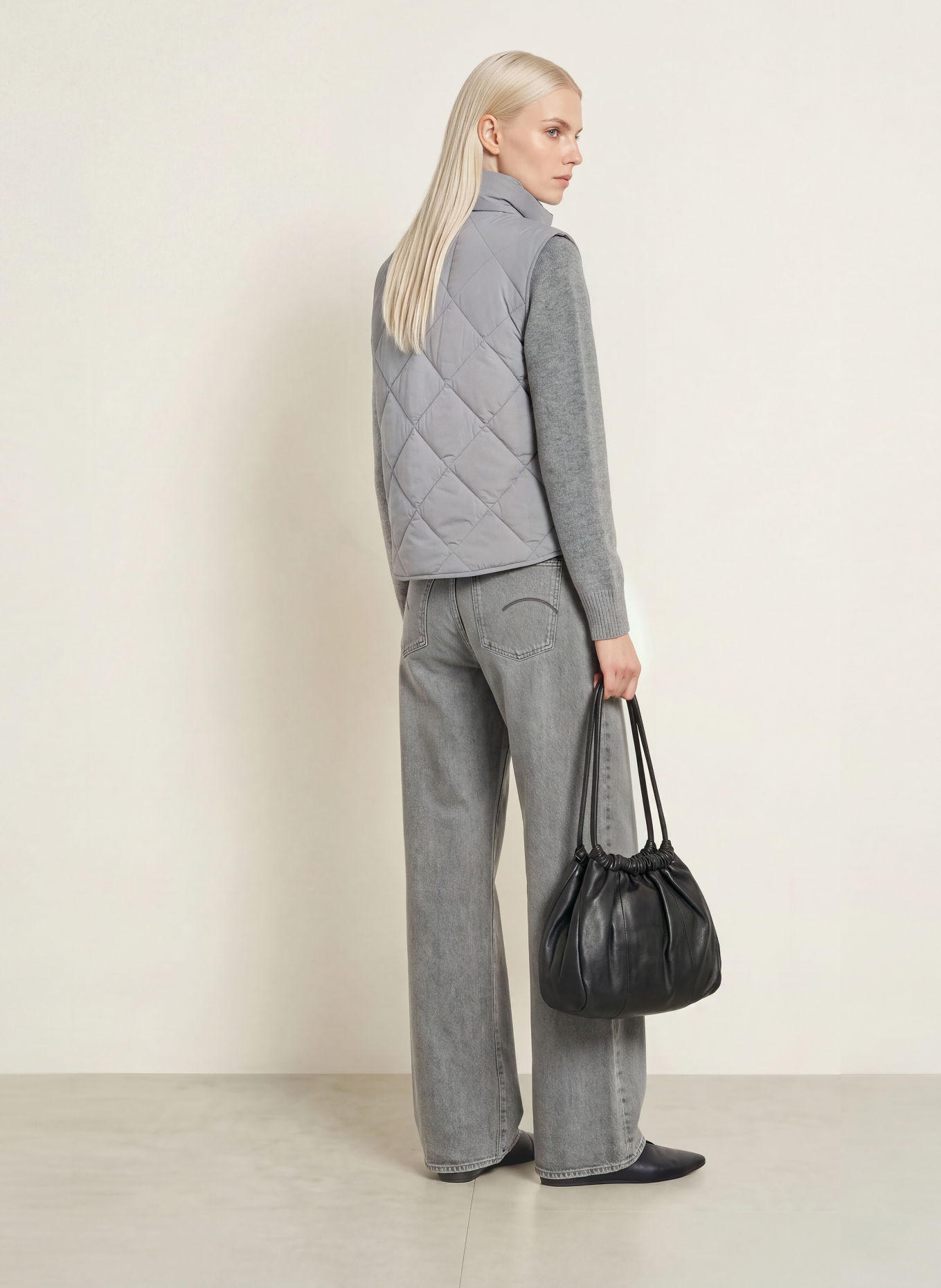 FRIEDA & FREDDIES Steppweste LITTLE RIEKE im Materialmix: GRAU