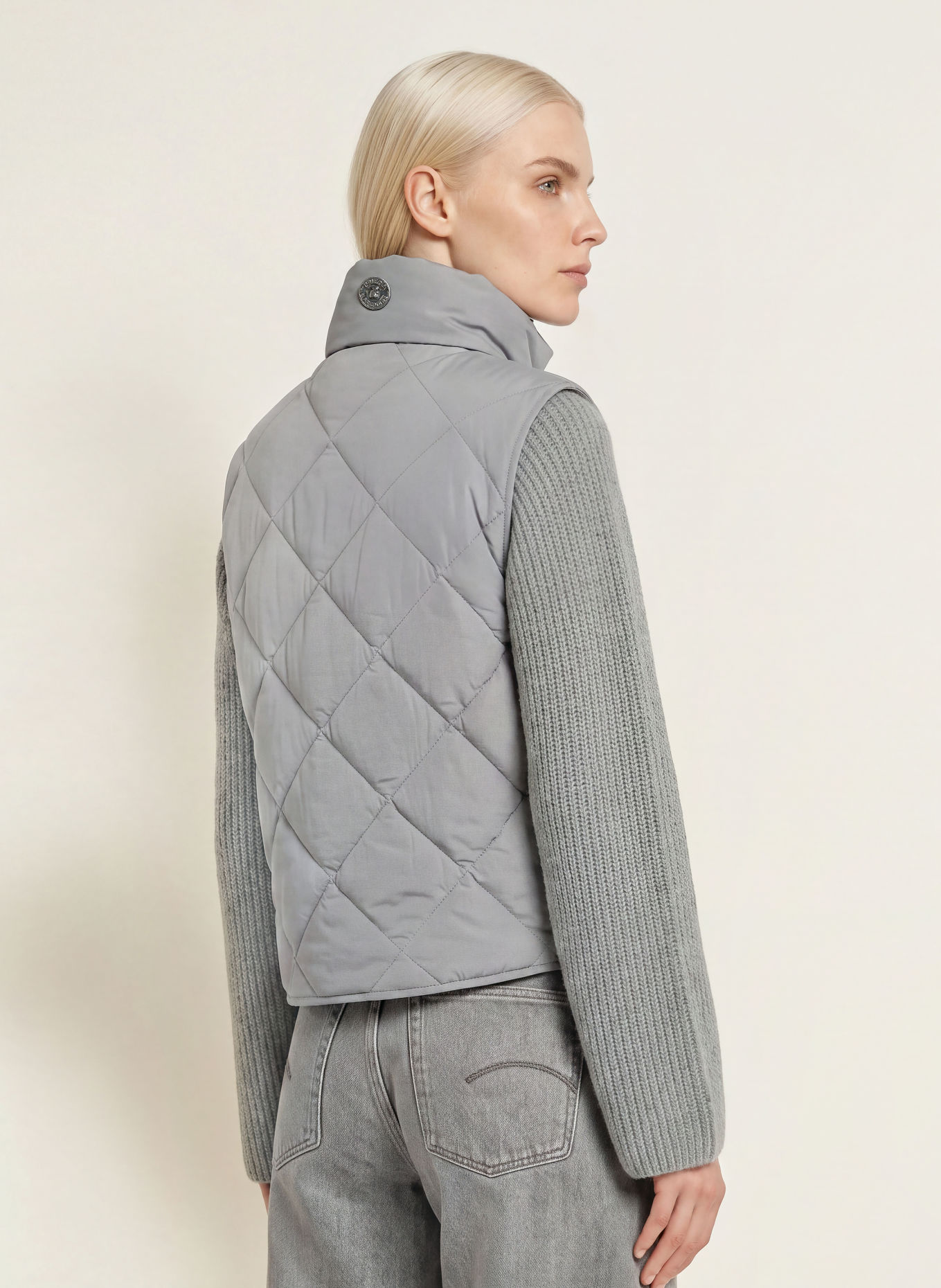 FRIEDA & FREDDIES Steppweste LITTLE RIEKE im Materialmix: GRAU