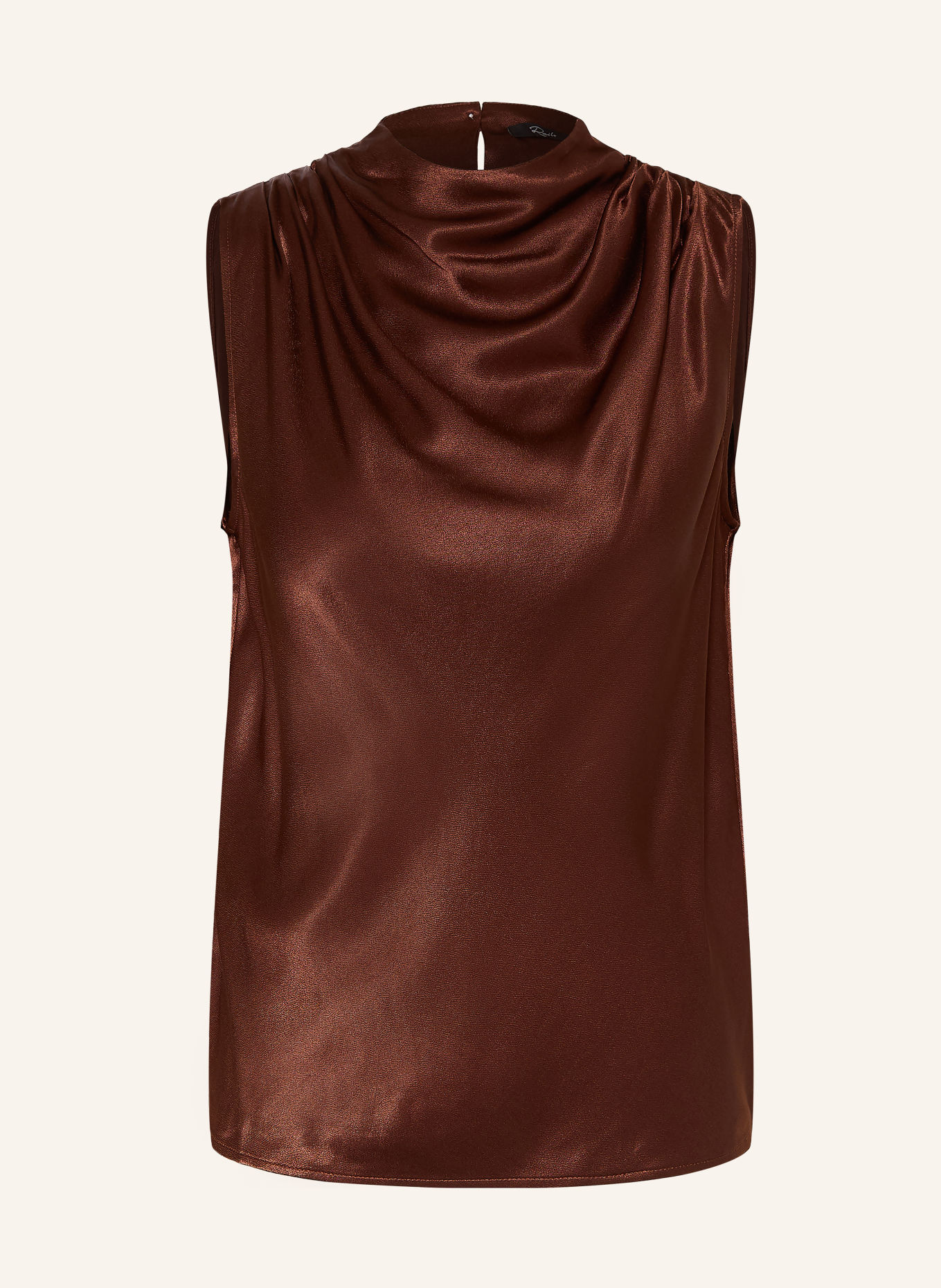 Rails Satijnen top KALEEN: MARRON FONCÉ