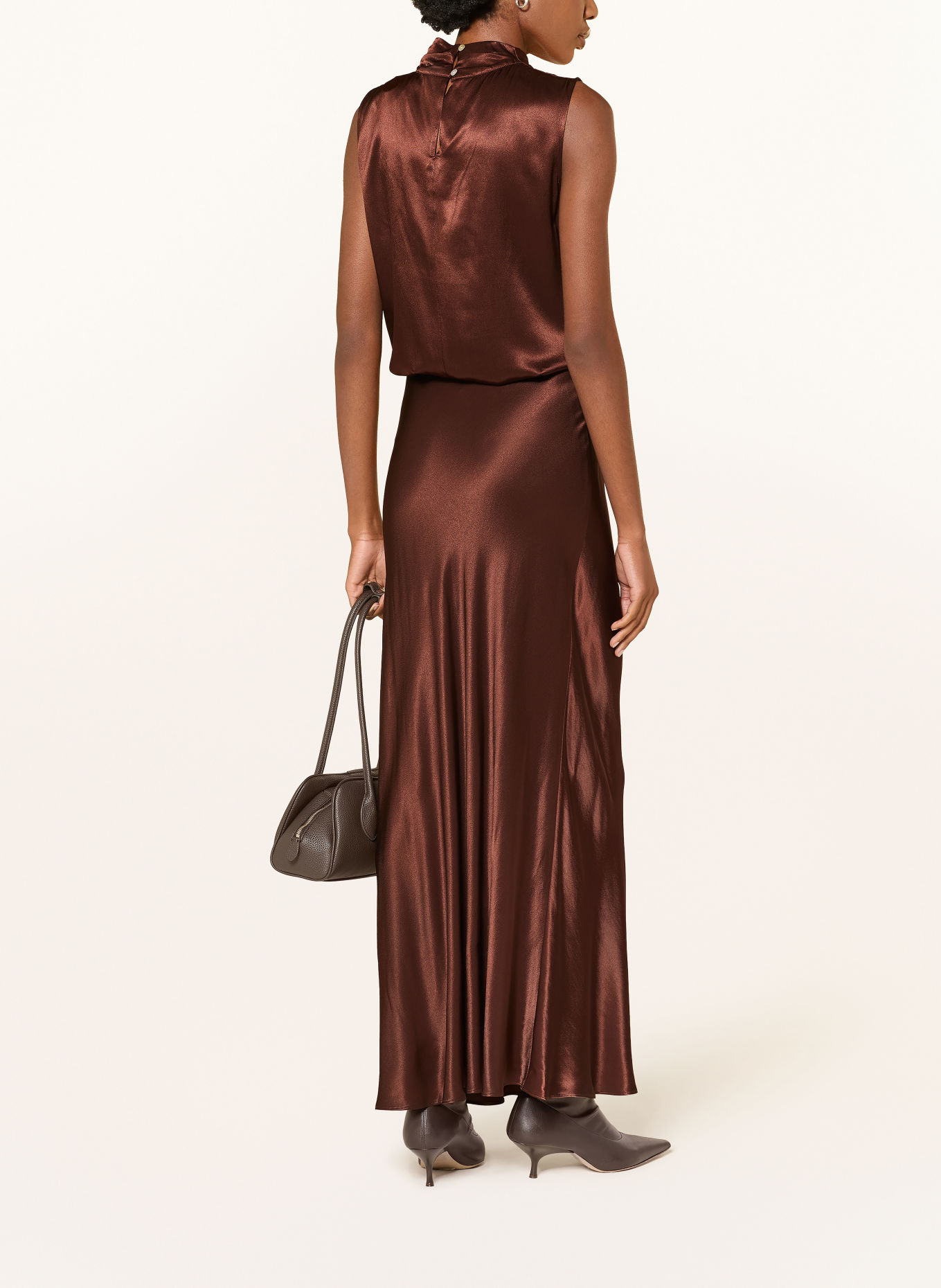 Rails Satijnen top KALEEN: MARRON FONCÉ