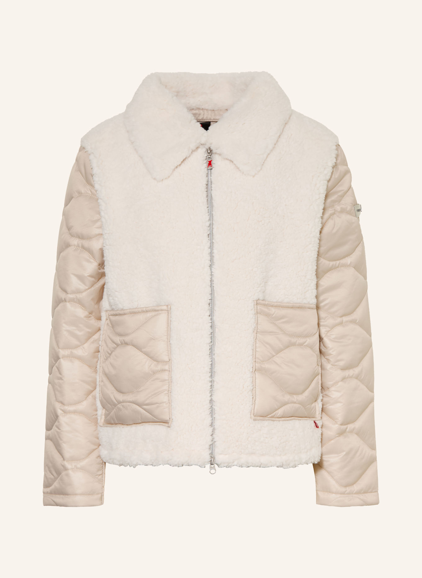 FRIEDA & FREDDIES Quiltad jacka GEORGY i materialmix: ECRU / BEIGE
