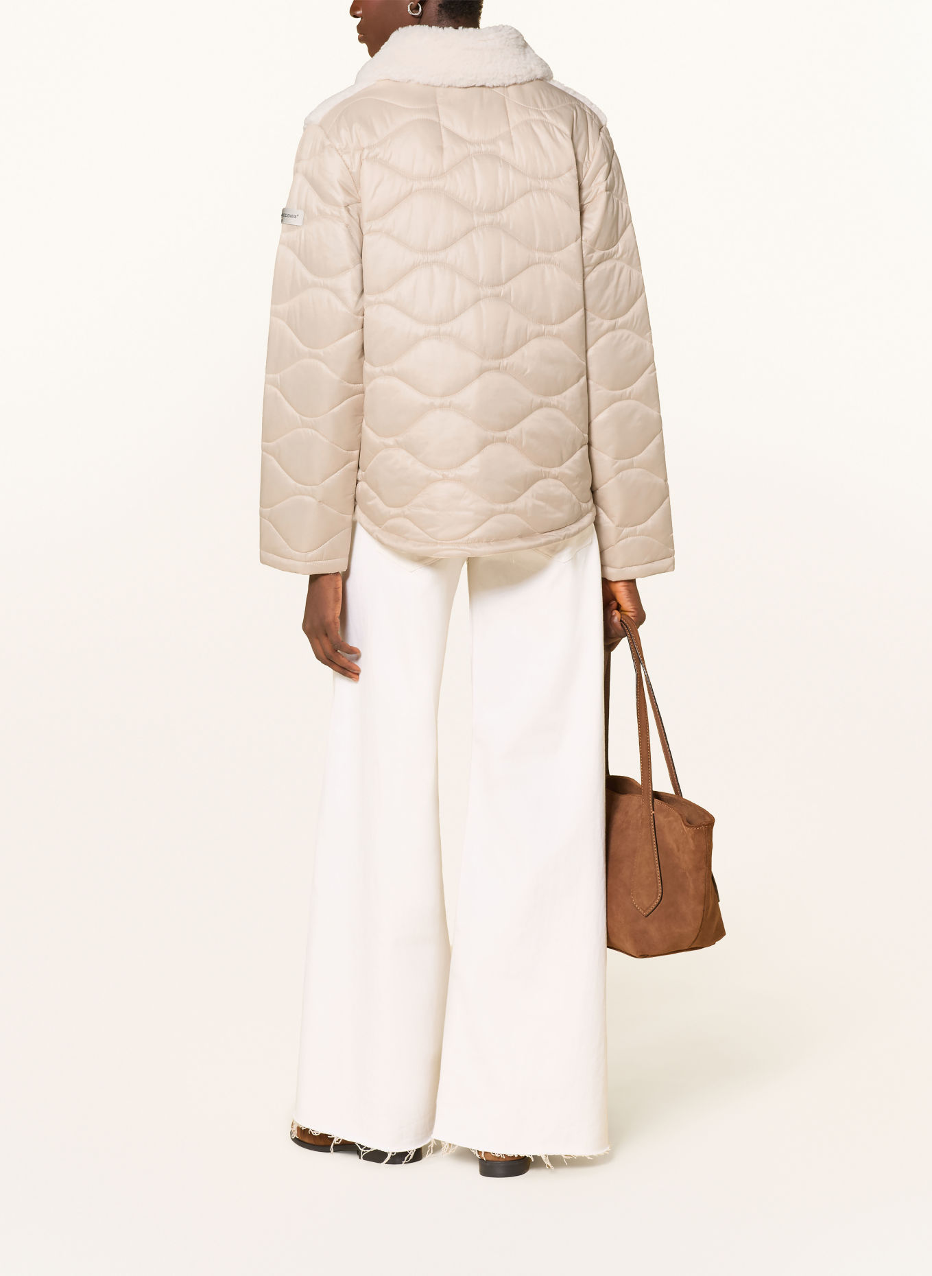 FRIEDA & FREDDIES Quiltad jacka GEORGY i materialmix: ECRU / BEIGE