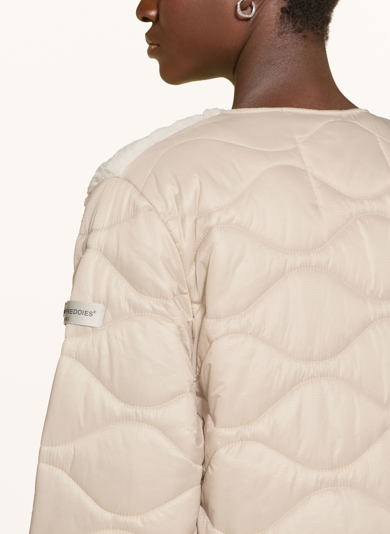FRIEDA & FREDDIES Quiltad jacka GEORGY i materialmix: ECRU / BEIGE
