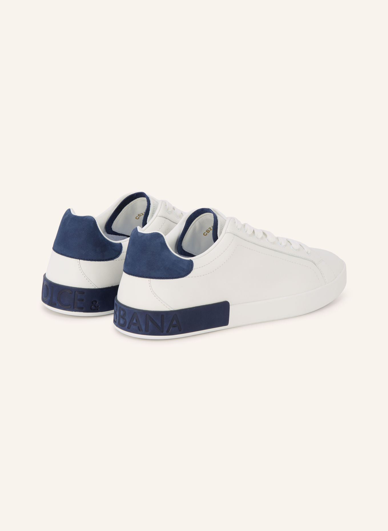 DOLCE & GABBANA Sneaker: WEISS / DUNKELBLAU