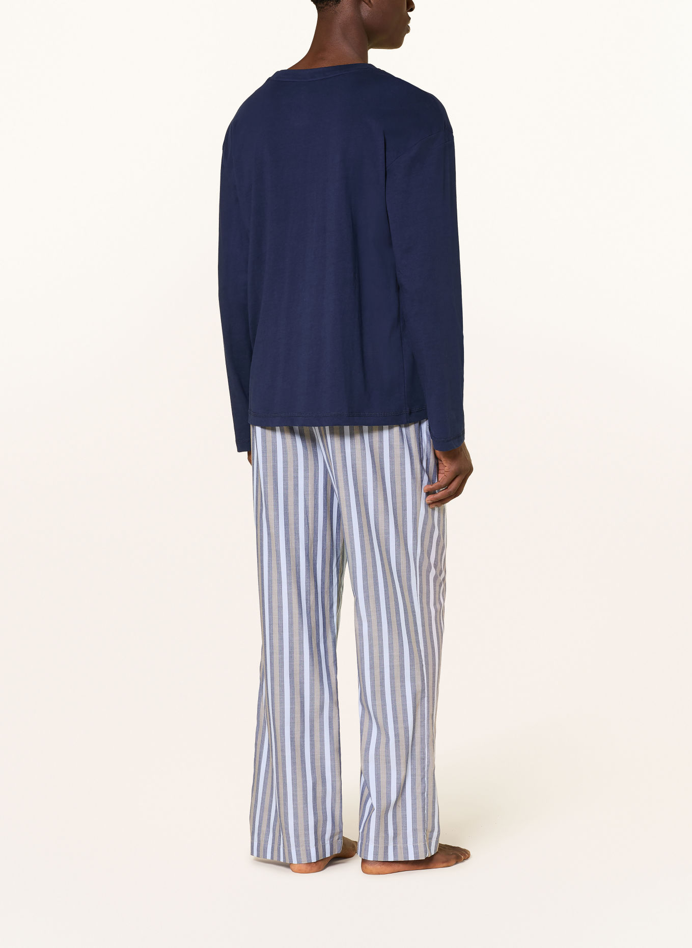 TOMMY HILFIGER Pyjama: BLAUW / LICHTGRIJS / LICHTBLAUW