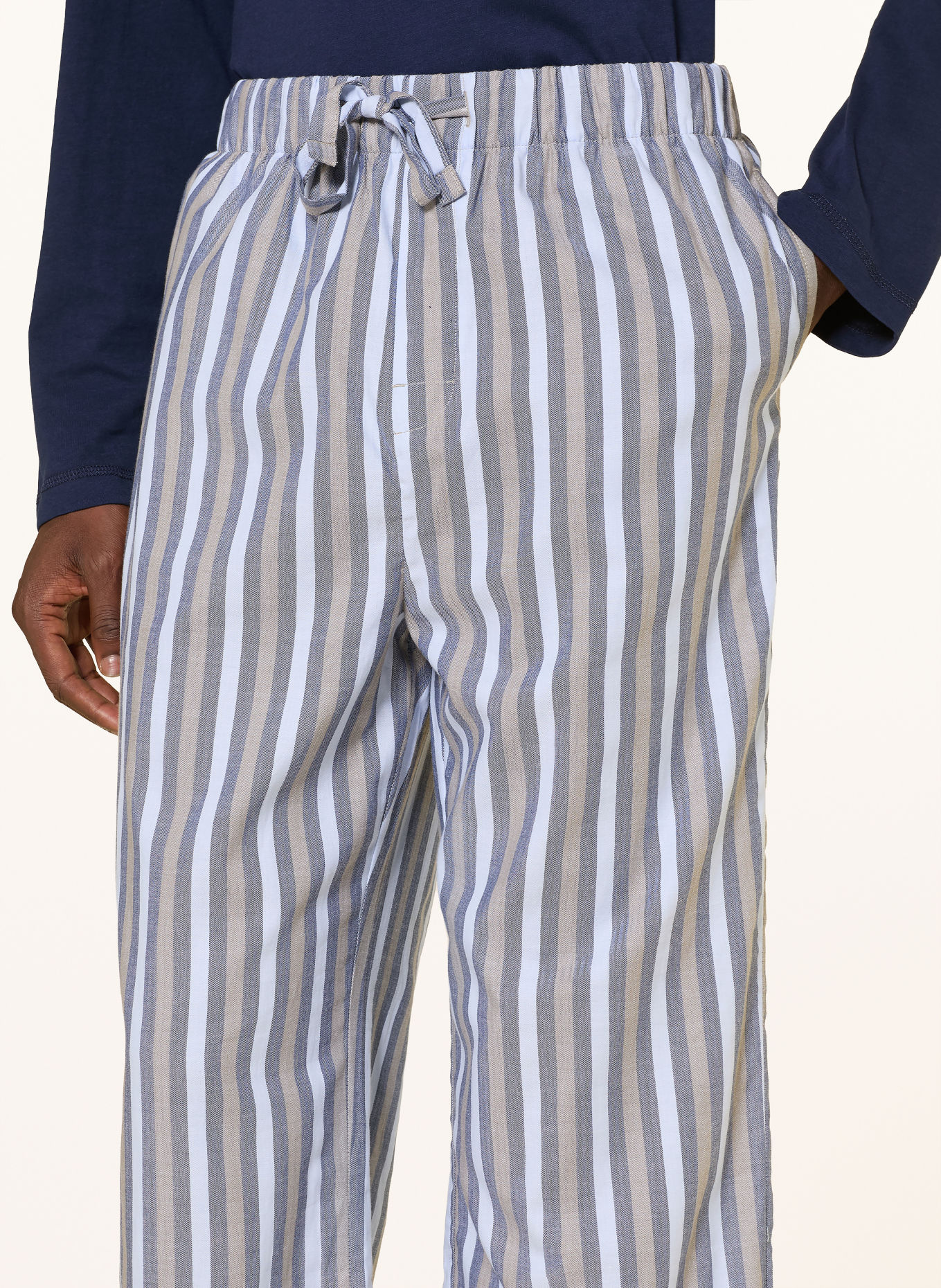 TOMMY HILFIGER Pyjama: BLAUW / LICHTGRIJS / LICHTBLAUW