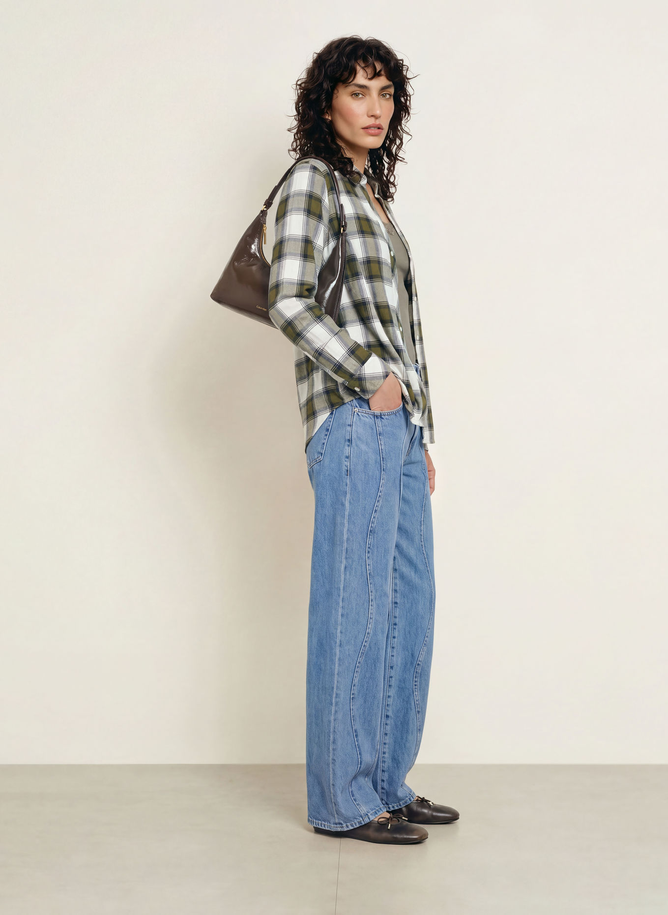 Rails Overhemdblouse: OLIJF / DONKERGROEN / WIT