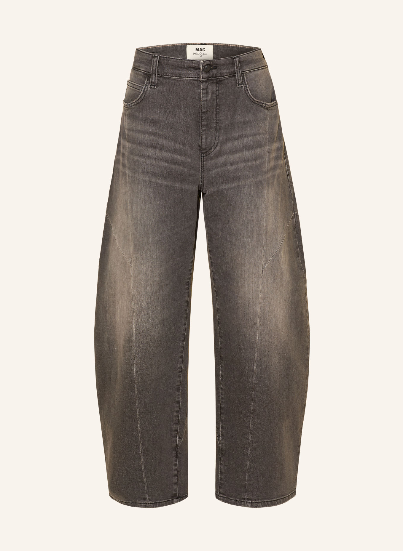 MAC DAKOTA Barrel-leg jeans: D983 high fashion anthra wash