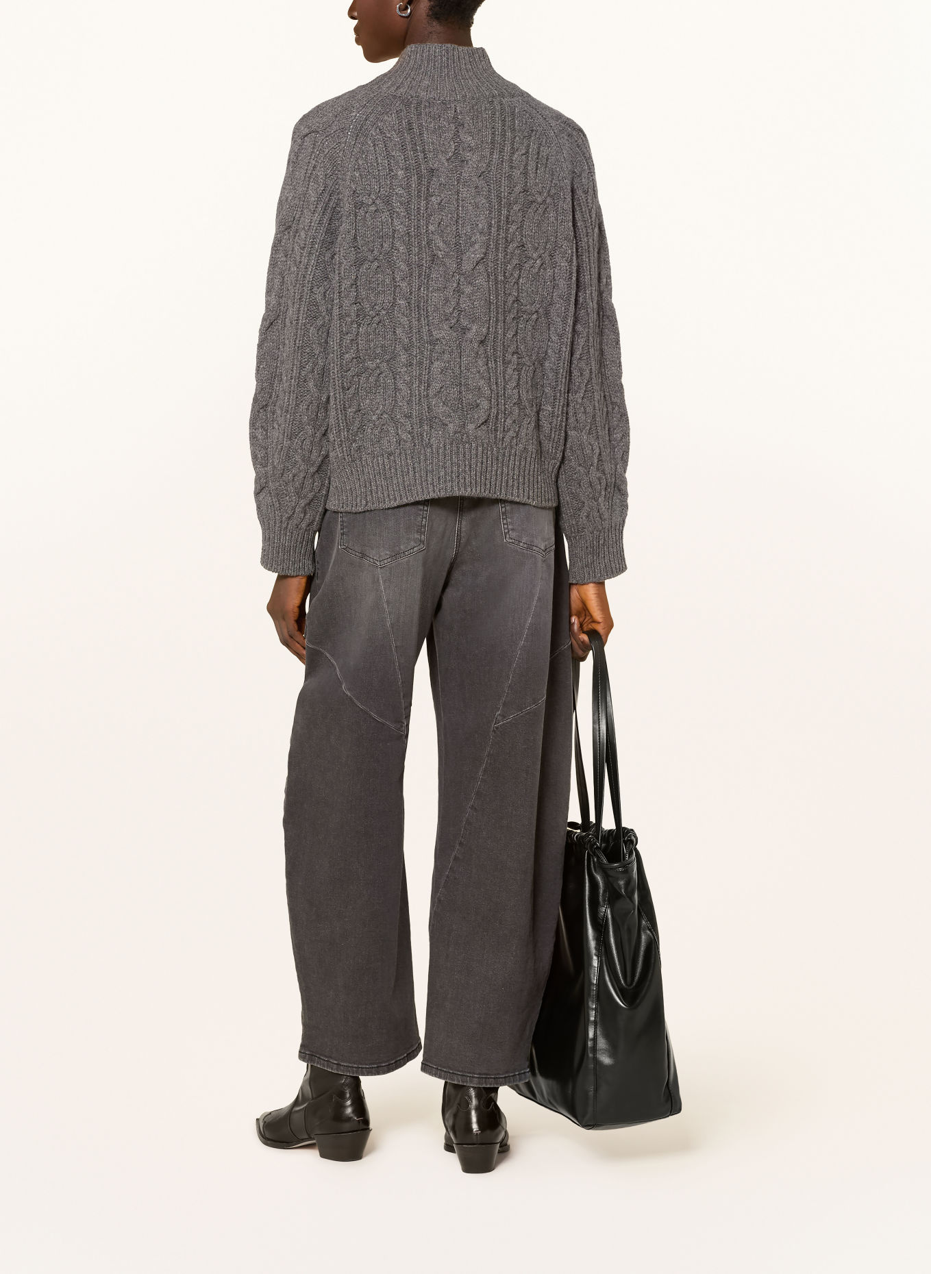 MAC DAKOTA Barrel-leg jeans: D983 high fashion anthra wash