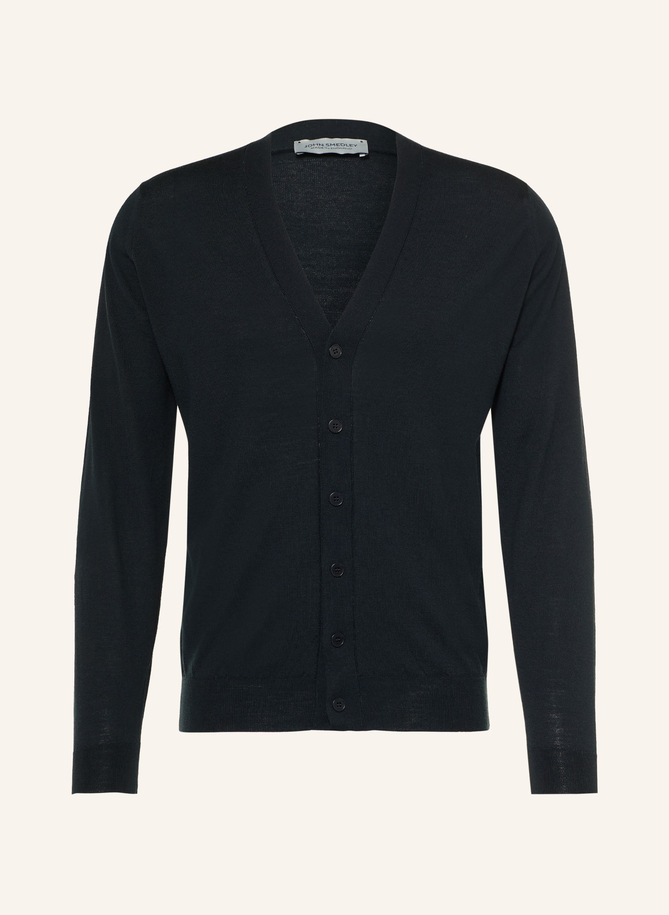 JOHN SMEDLEY BRADRICK Cardigan Made of Merino Wool: BLACK