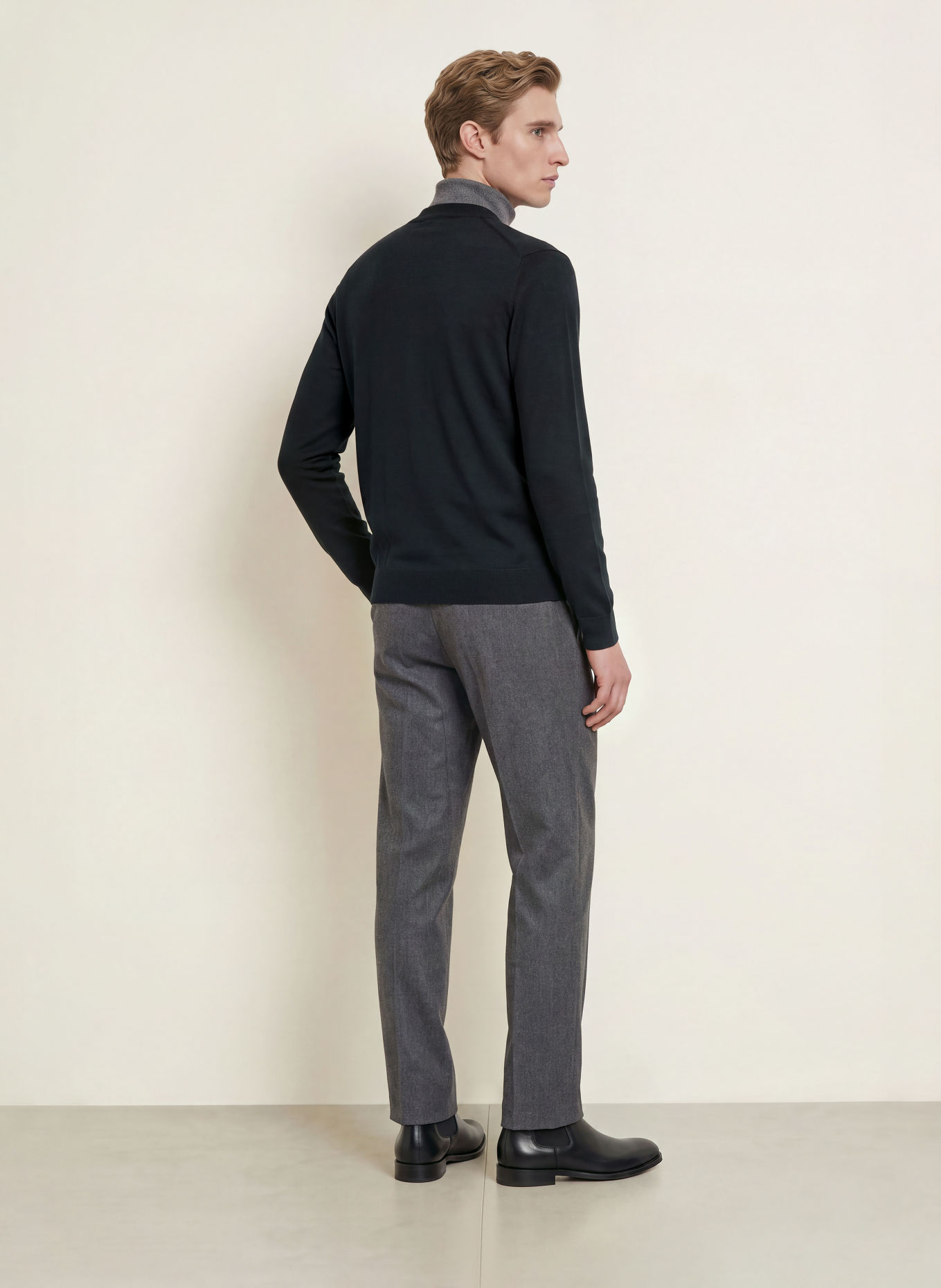 JOHN SMEDLEY BRADRICK Cardigan Made of Merino Wool: BLACK