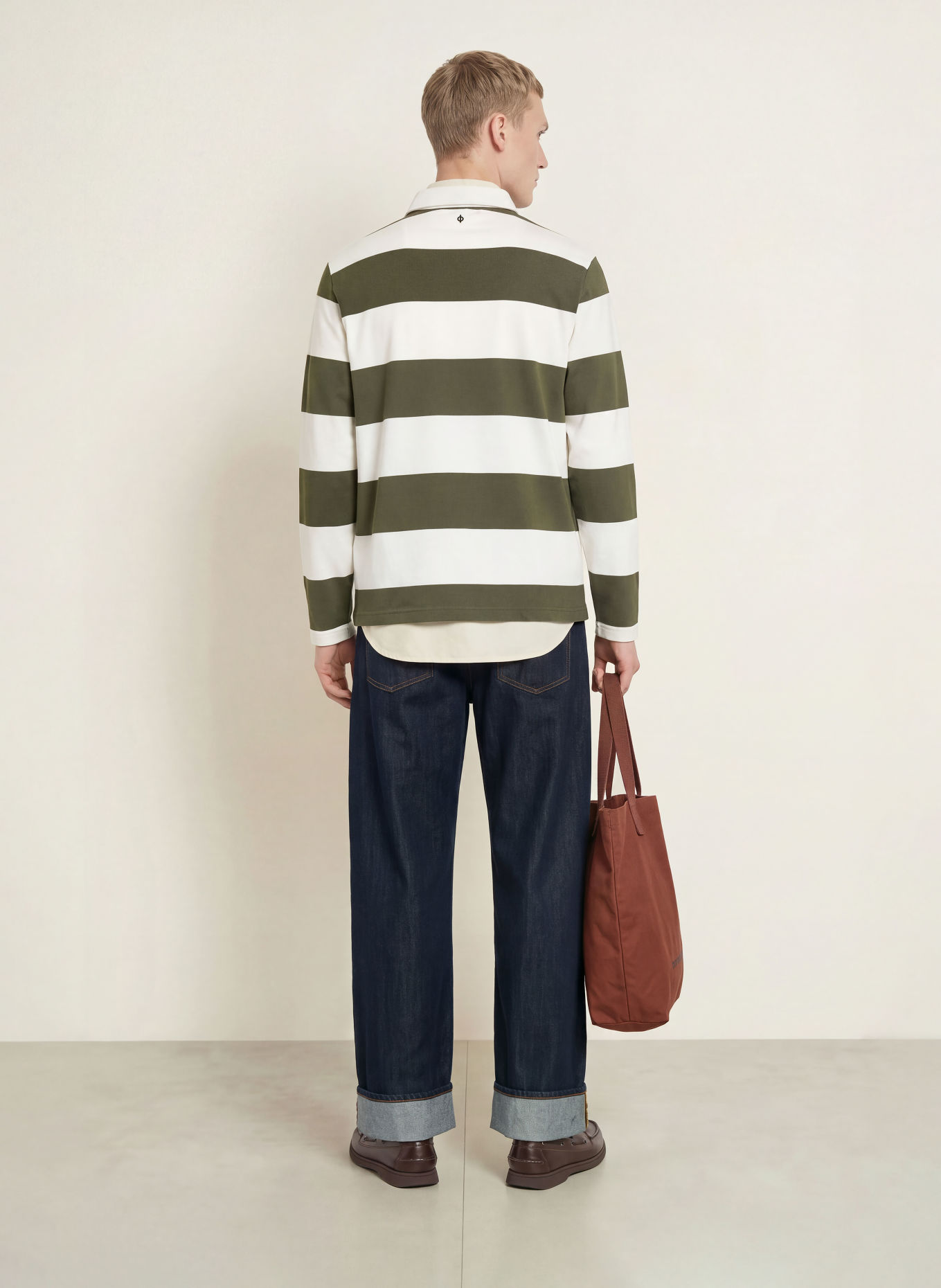 SAMSØE SAMSØE Rugbyshirt SAKEVIN: DONKERGROEN / WIT