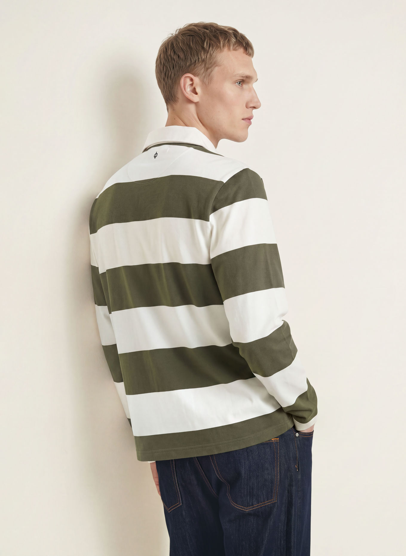 SAMSØE SAMSØE Rugbyshirt SAKEVIN: DONKERGROEN / WIT