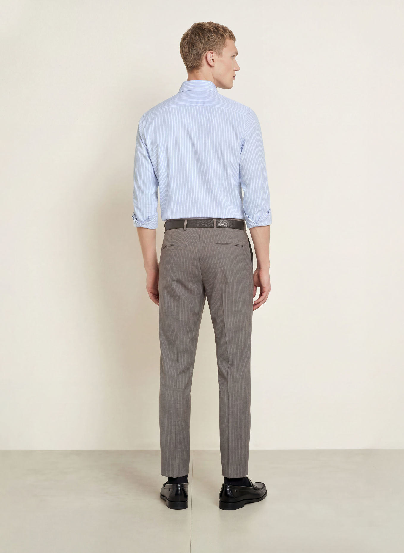 seidensticker Slim-Fit Shirt: LIGHT BLUE / WHITE