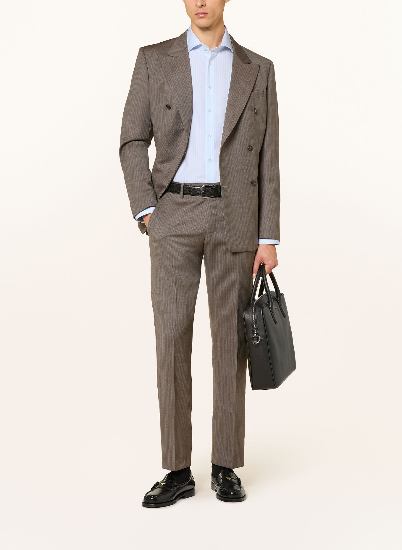 seidensticker Slim-Fit Shirt: LIGHT BLUE / WHITE
