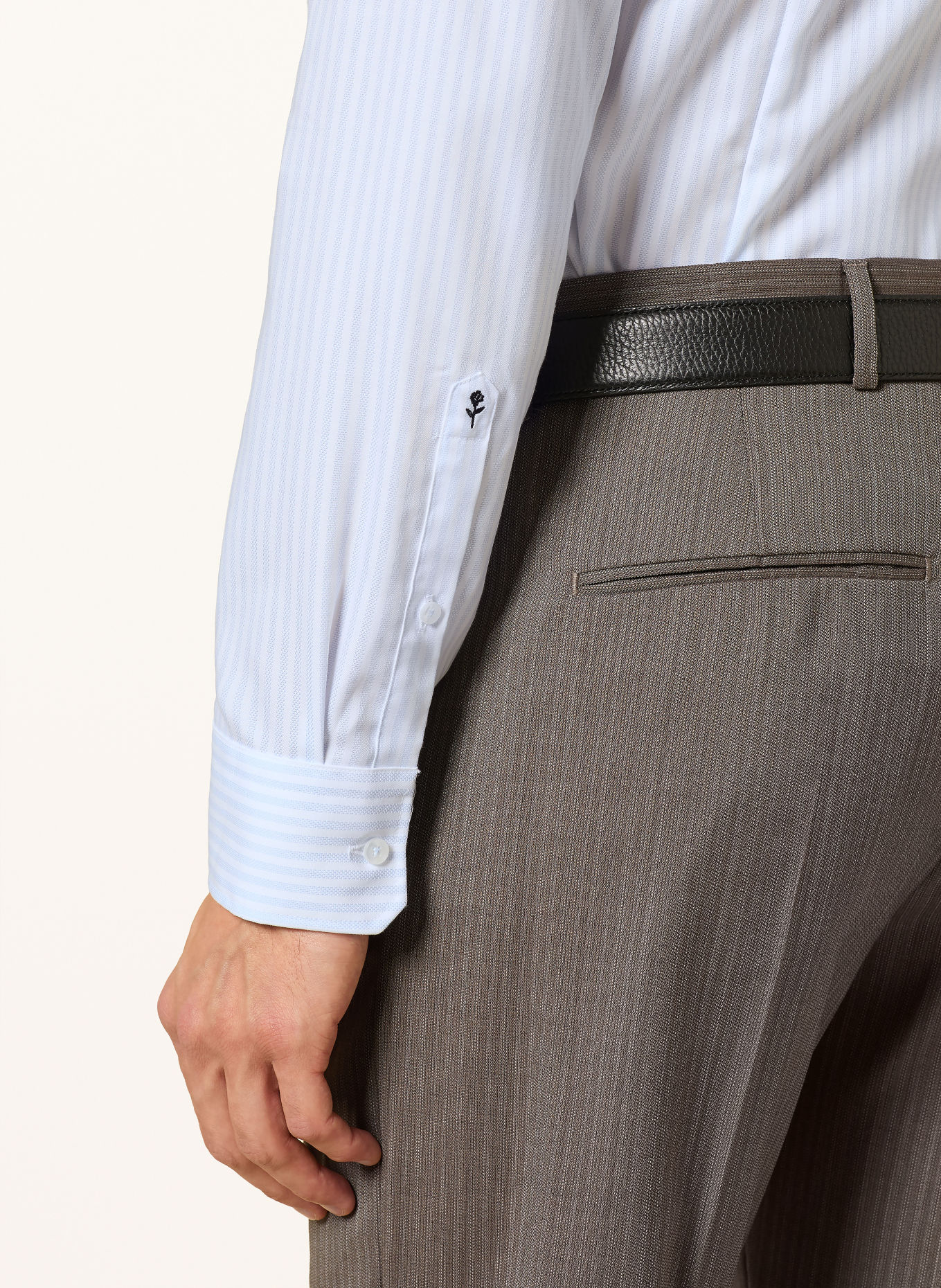 seidensticker Slim-Fit Shirt: LIGHT BLUE / WHITE