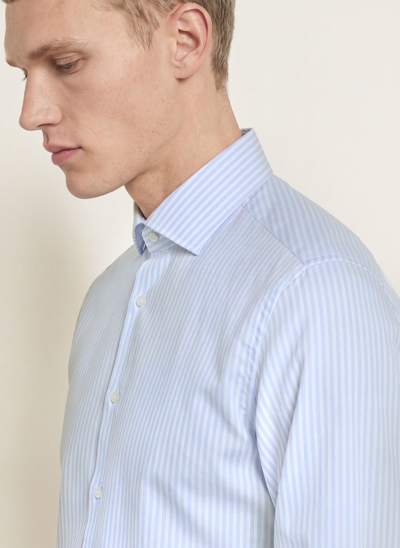 seidensticker Slim-Fit Shirt: LIGHT BLUE / WHITE