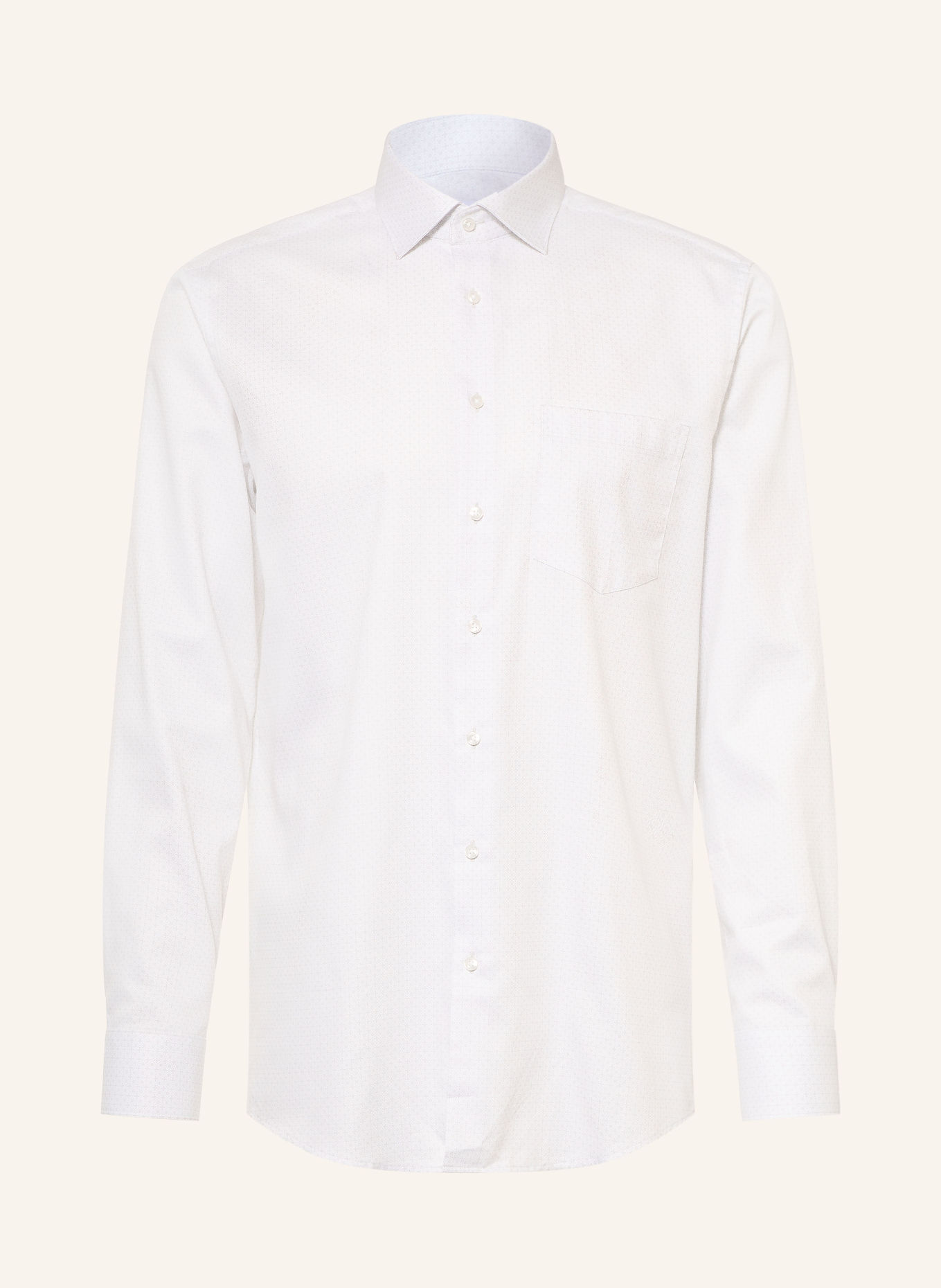 seidensticker Hemd Regular Fit: SILBER / WEISS