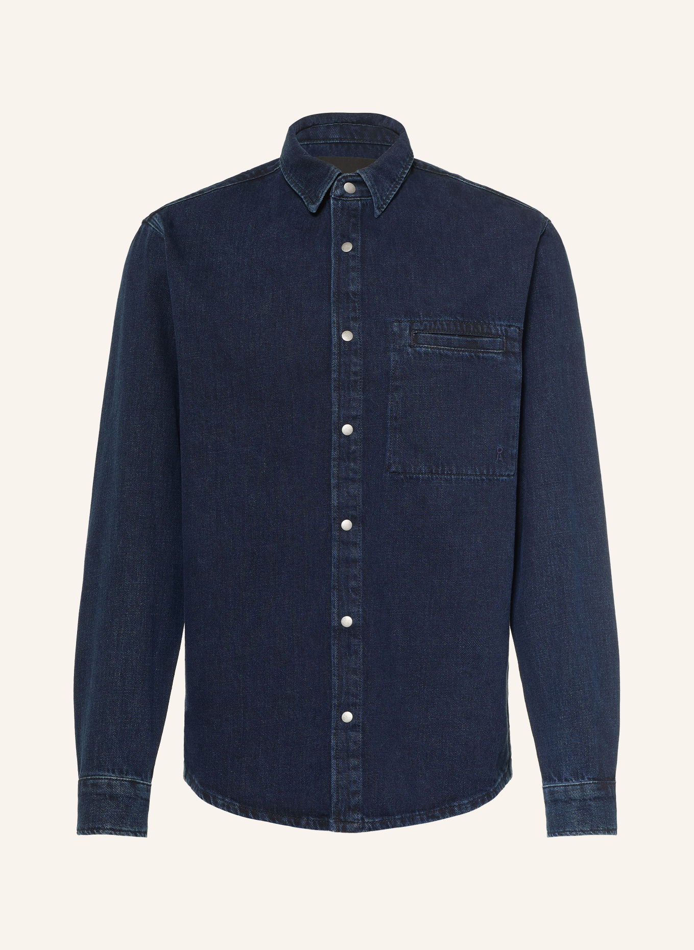 ARMEDANGELS Jeansskjorta WELT Regular Fit: MÖRKBLÅ