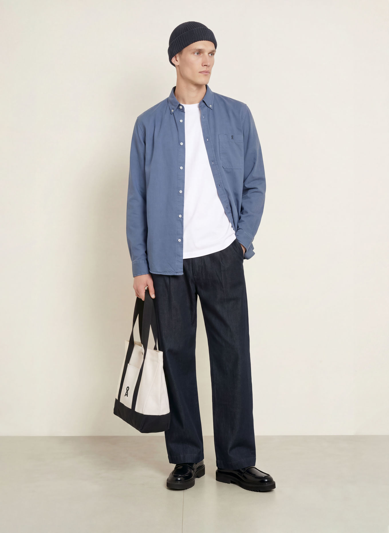 ARMEDANGELS Overhemd met relaxte pasvorm: BLAUW
