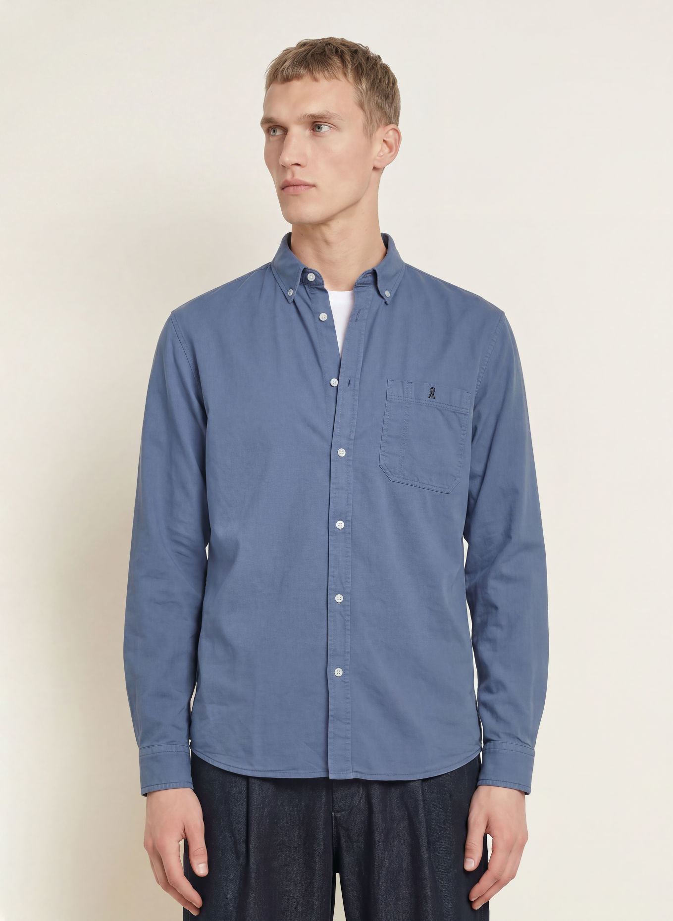 ARMEDANGELS Overhemd met relaxte pasvorm: BLAUW