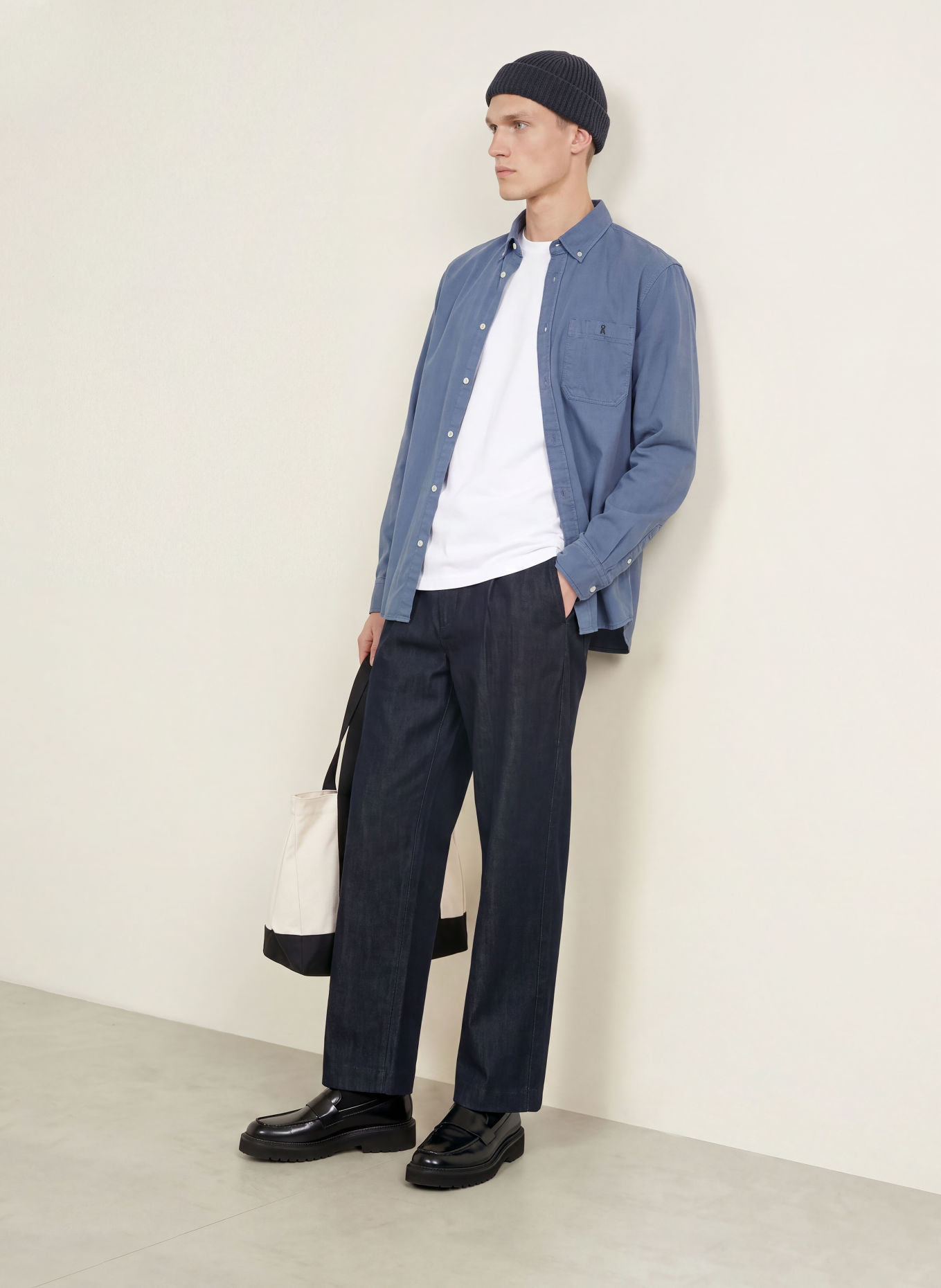 ARMEDANGELS Overhemd met relaxte pasvorm: BLAUW