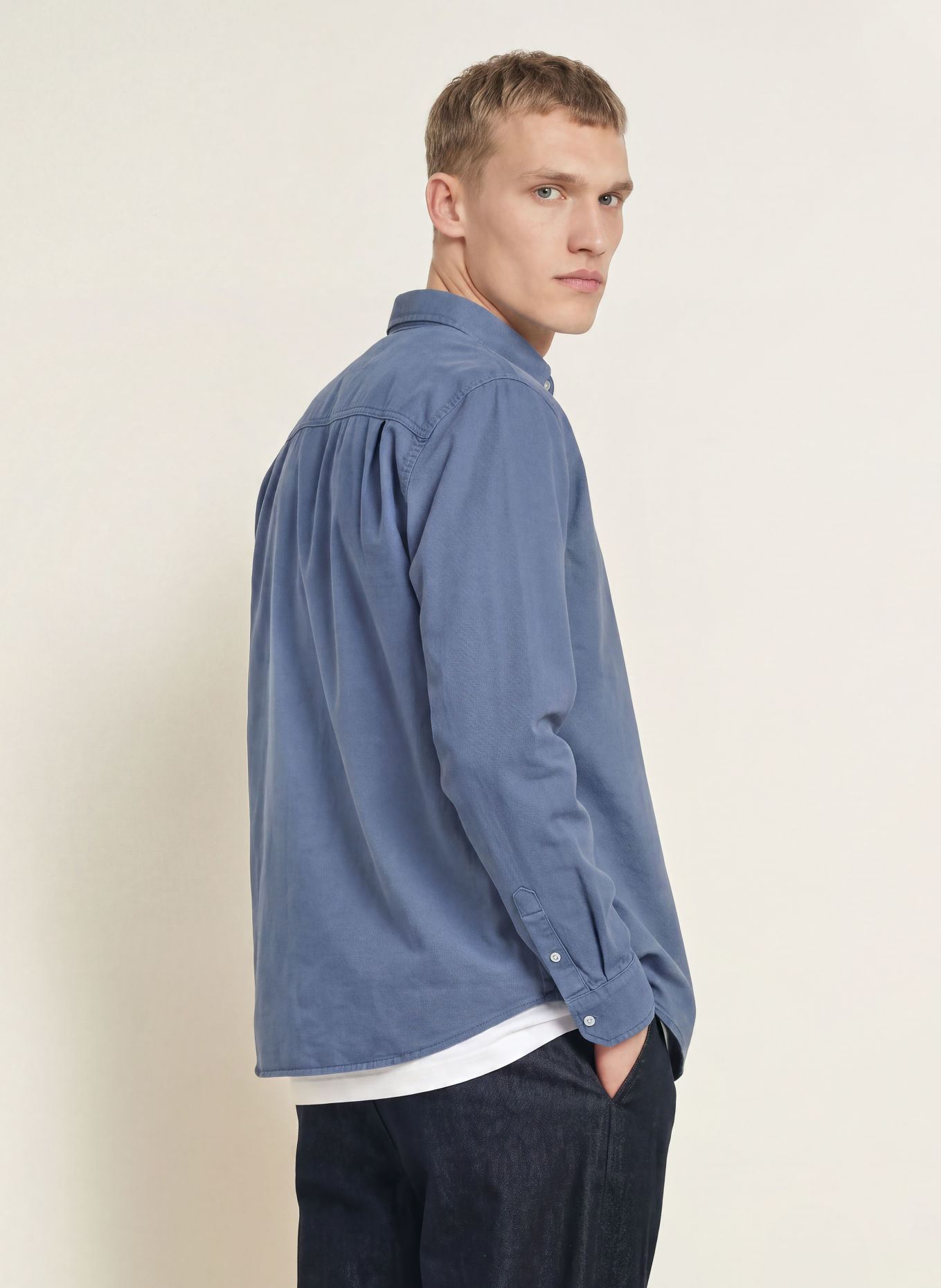 ARMEDANGELS Overhemd met relaxte pasvorm: BLAUW