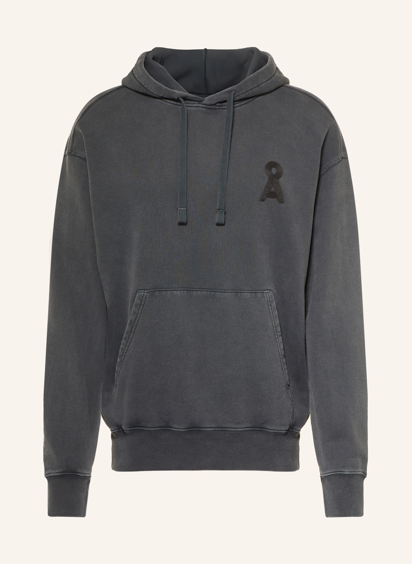 ARMEDANGELS Hoodie ICONIC Å GMT: DONKERGRIJS / ZWART