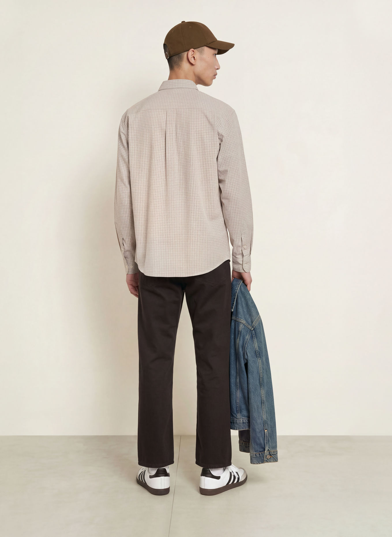 ARMEDANGELS Hemd Relaxed Fit: BEIGE / HELLBLAU