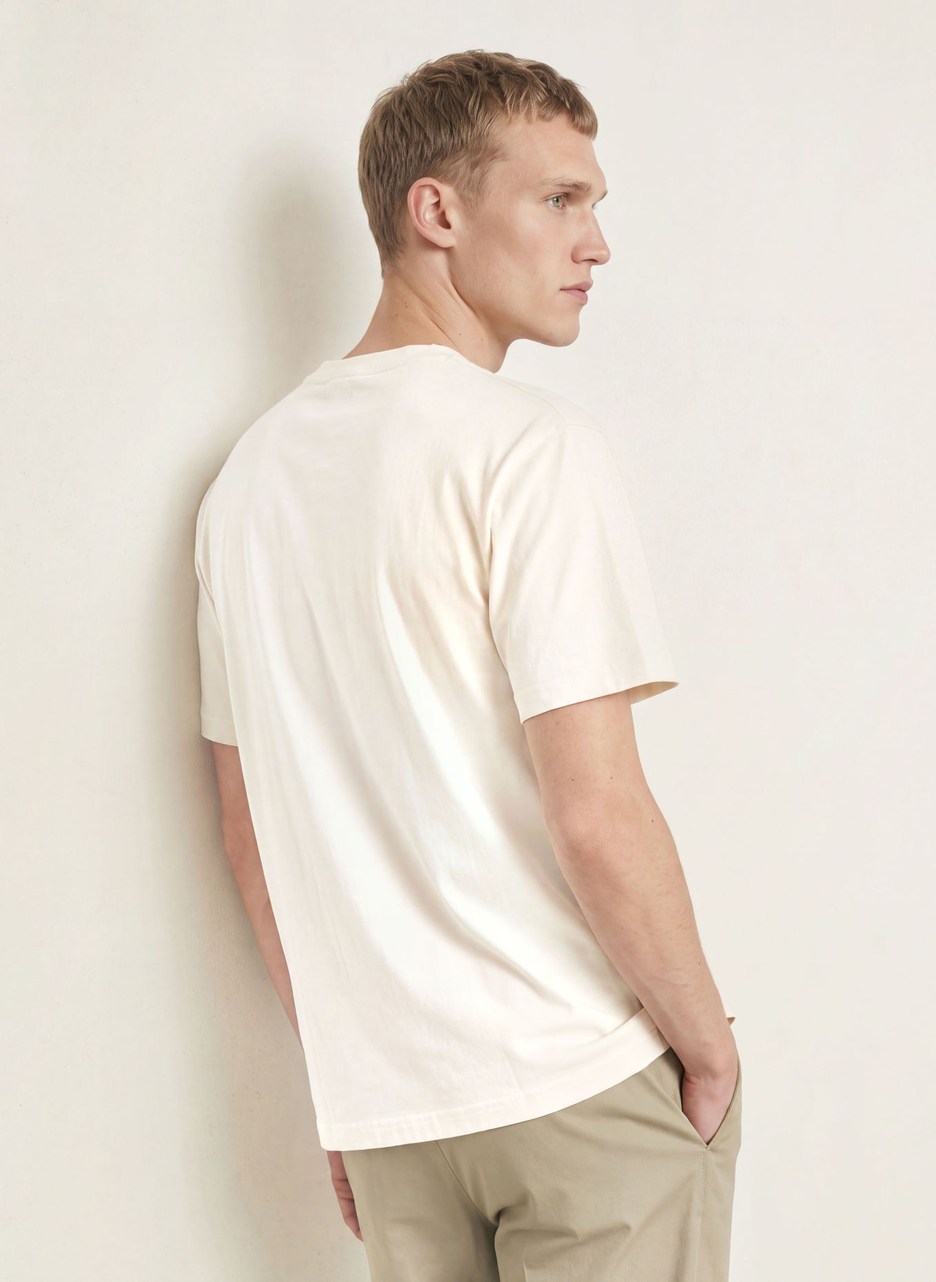 ARMEDANGELS ICONIC A MAARKOS T-shirt: ECRU