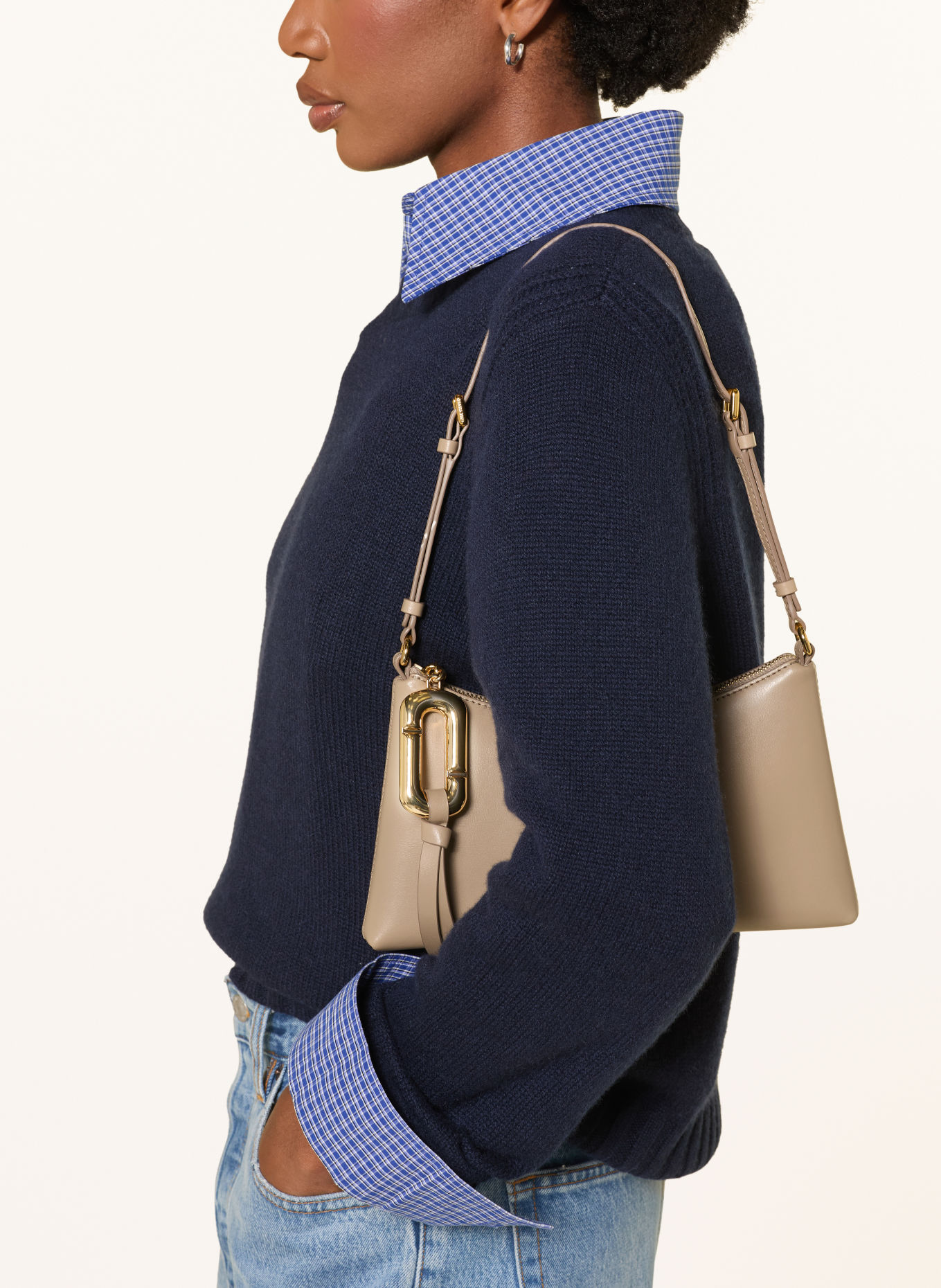 MARC JACOBS Crossbody bag THE POUCH MINI BAG: BEIGE / GOLD