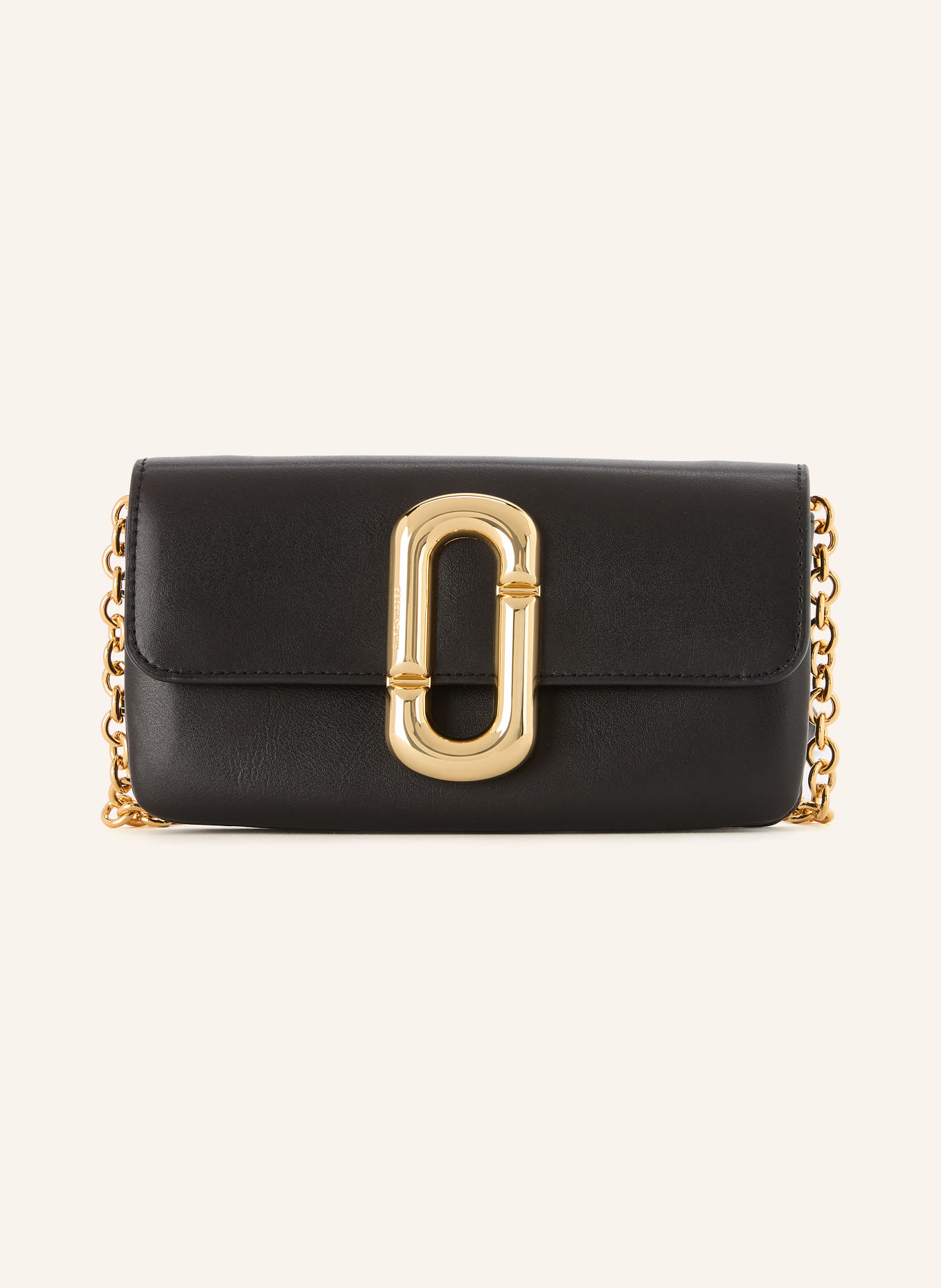 MARC JACOBS Pung THE WALLET ON CHAIN til at bære over skulderen: SORT