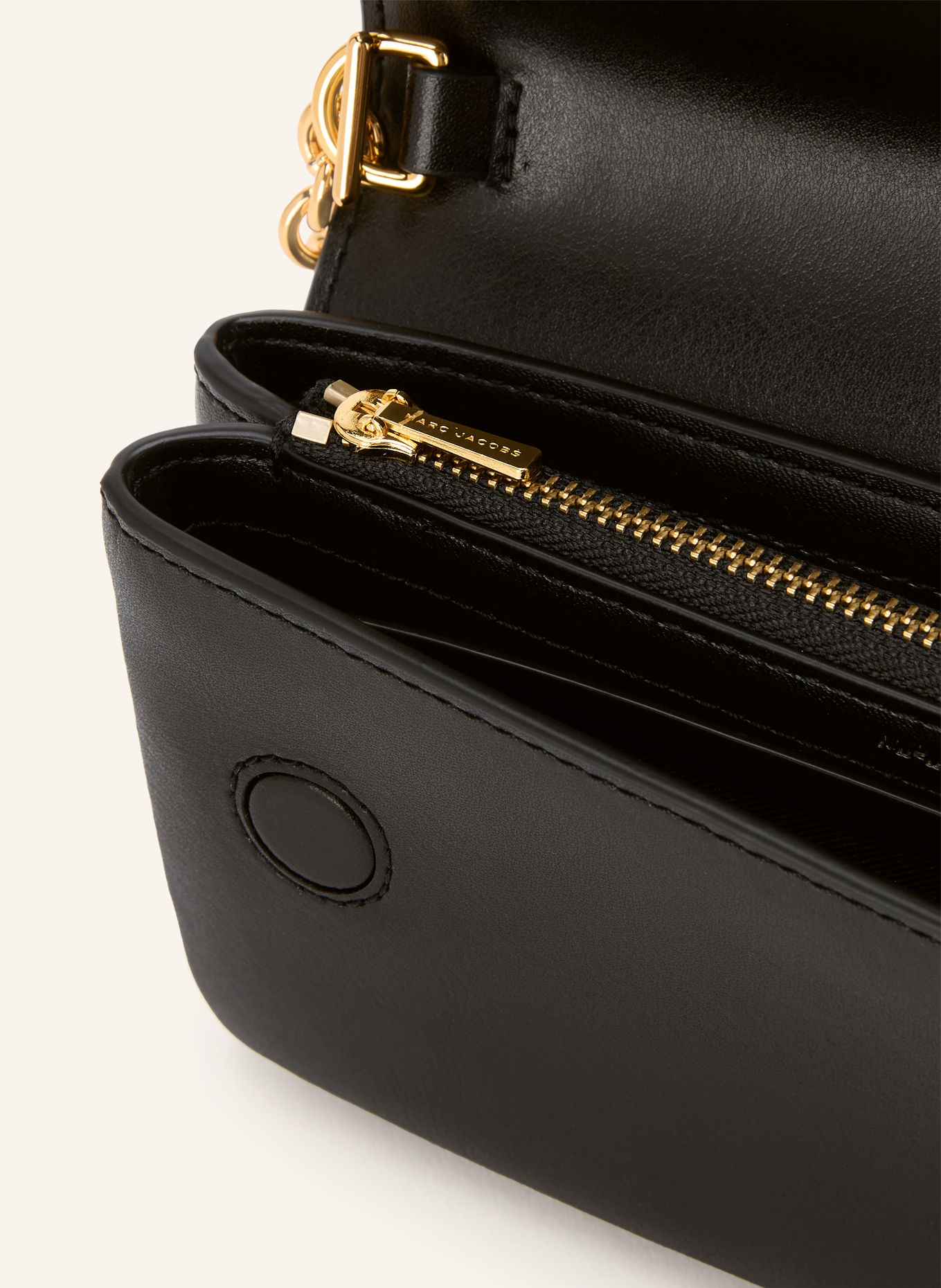 MARC JACOBS Pung THE WALLET ON CHAIN til at bære over skulderen: SORT